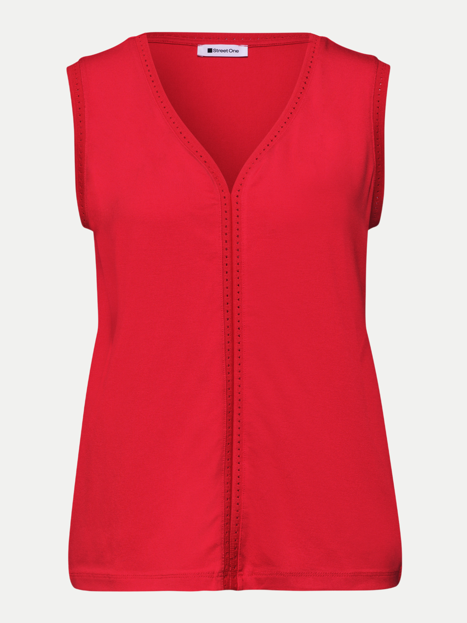 Top mit Crochet- Tape Rot 40