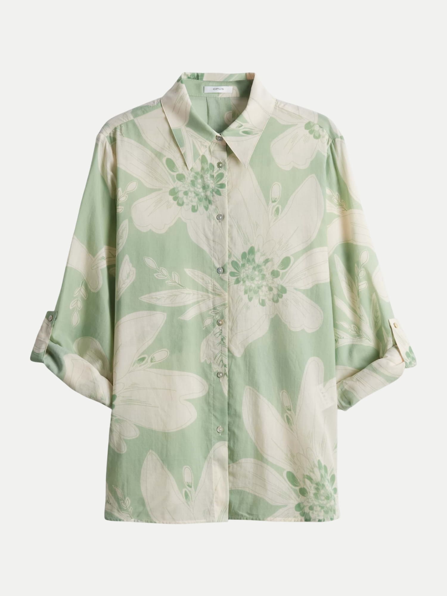 Longbluse Fumine Bohème Grün 38