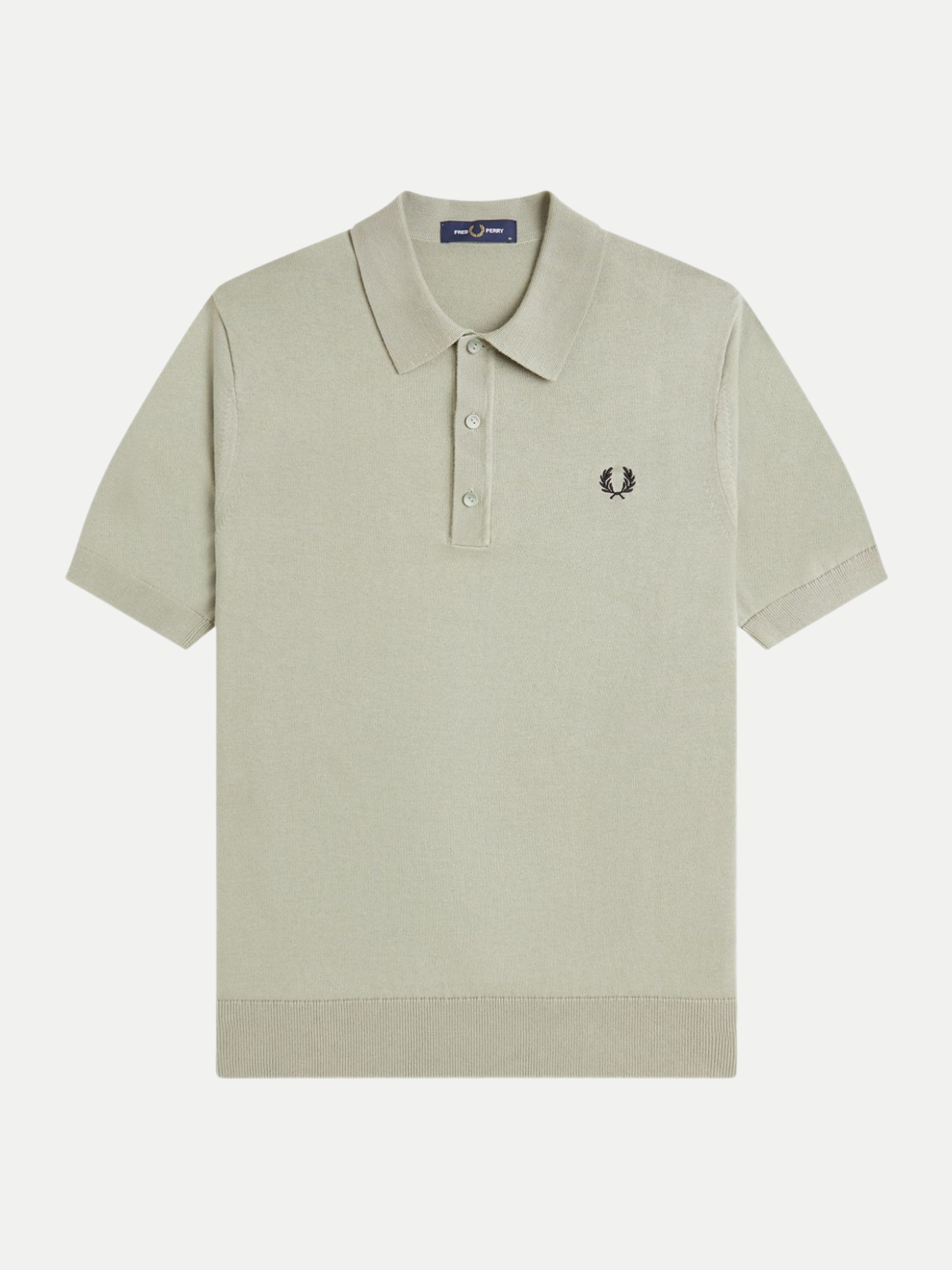 Fred Perry Strick-Poloshirt Beige S