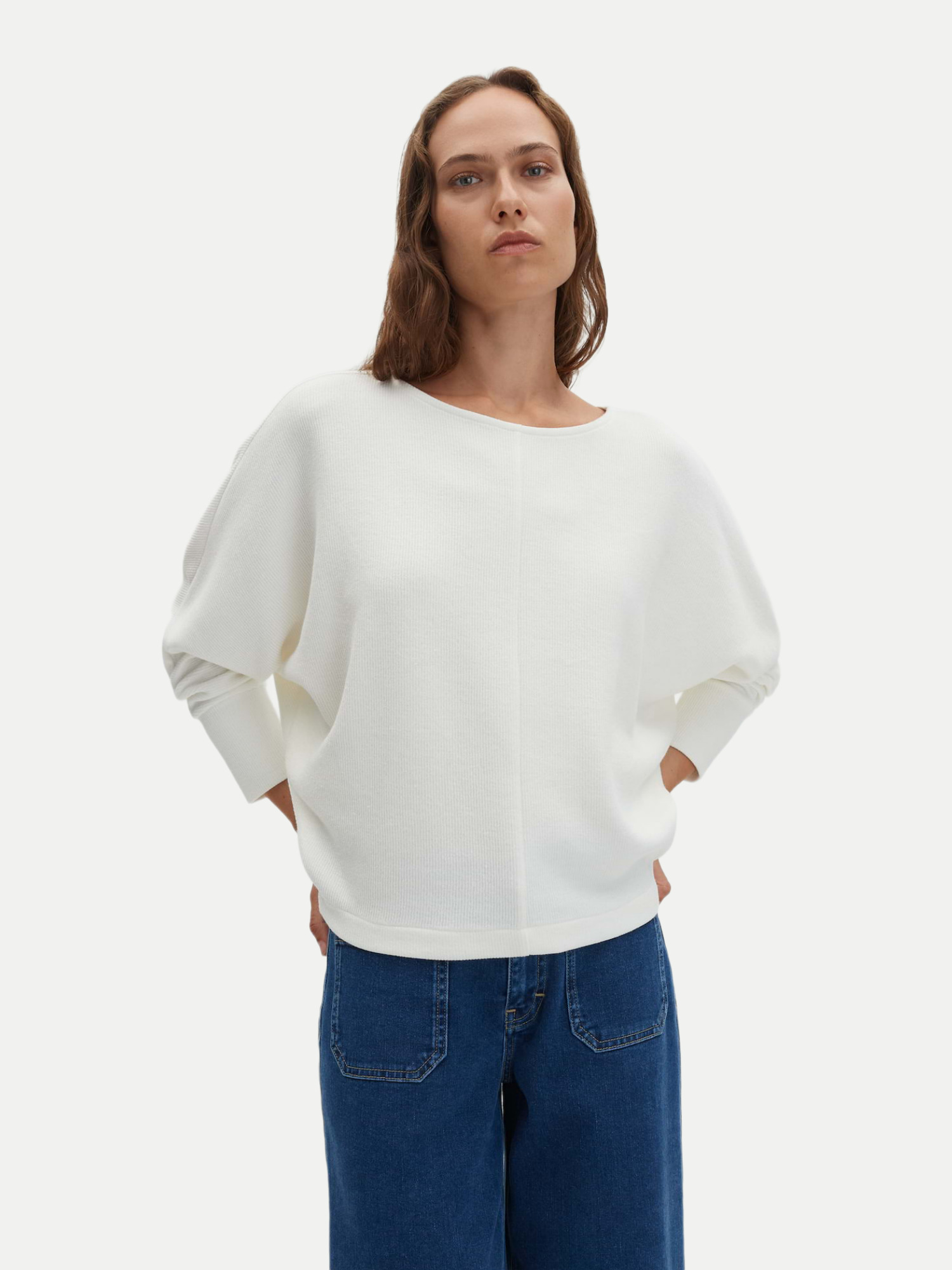 Sweatshirt Utibby Texture Weiß 40