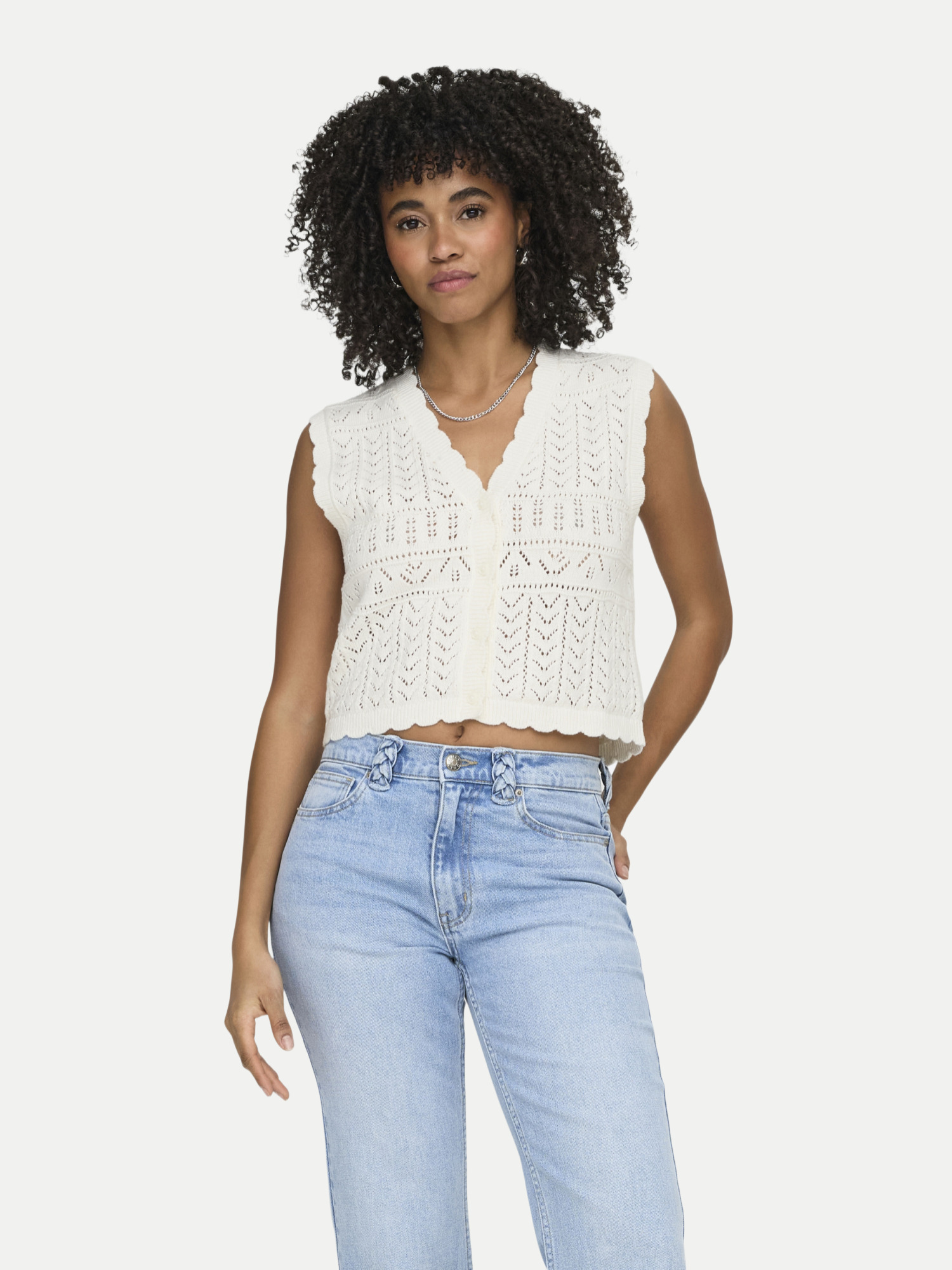 Only Strickjacke Weiß XL