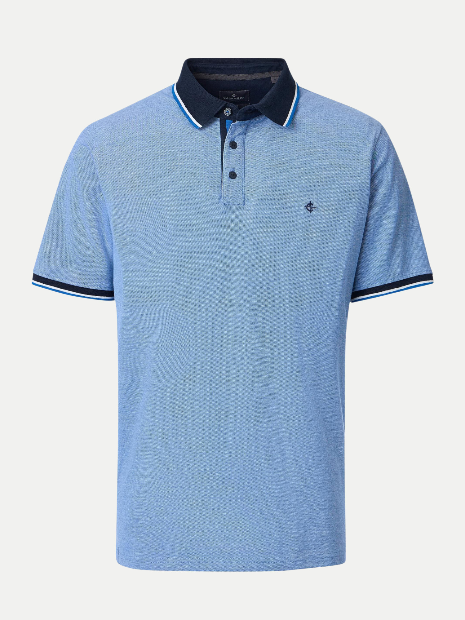 Casamoda Polo 2-tone PQ Blau M