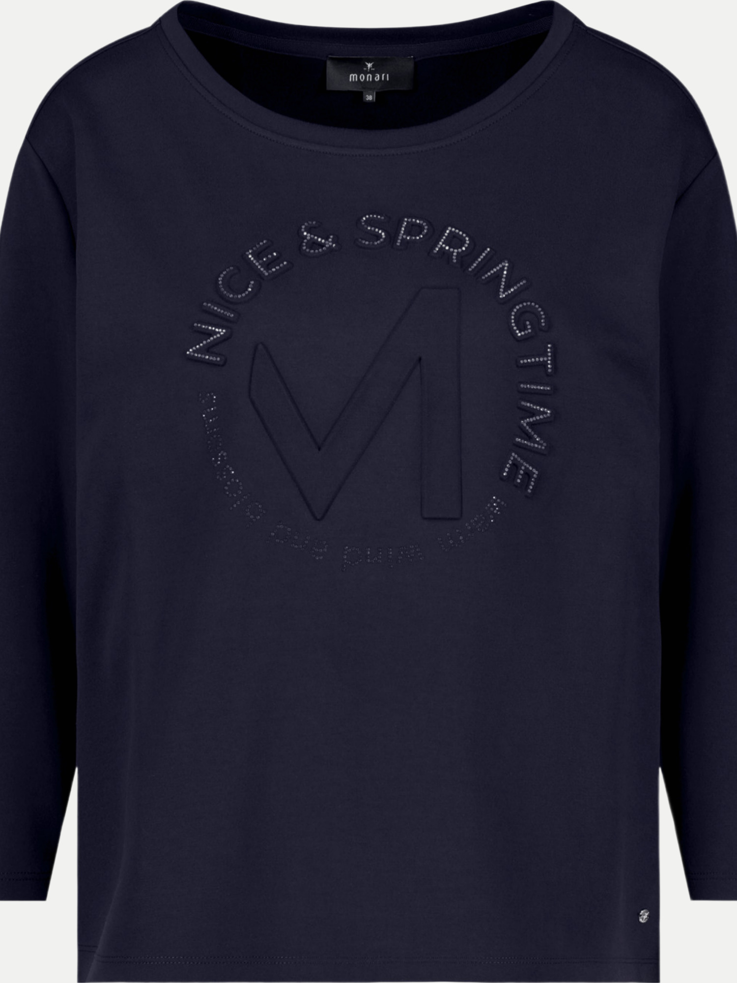 Sweatshirt mit Emblem Blau 42