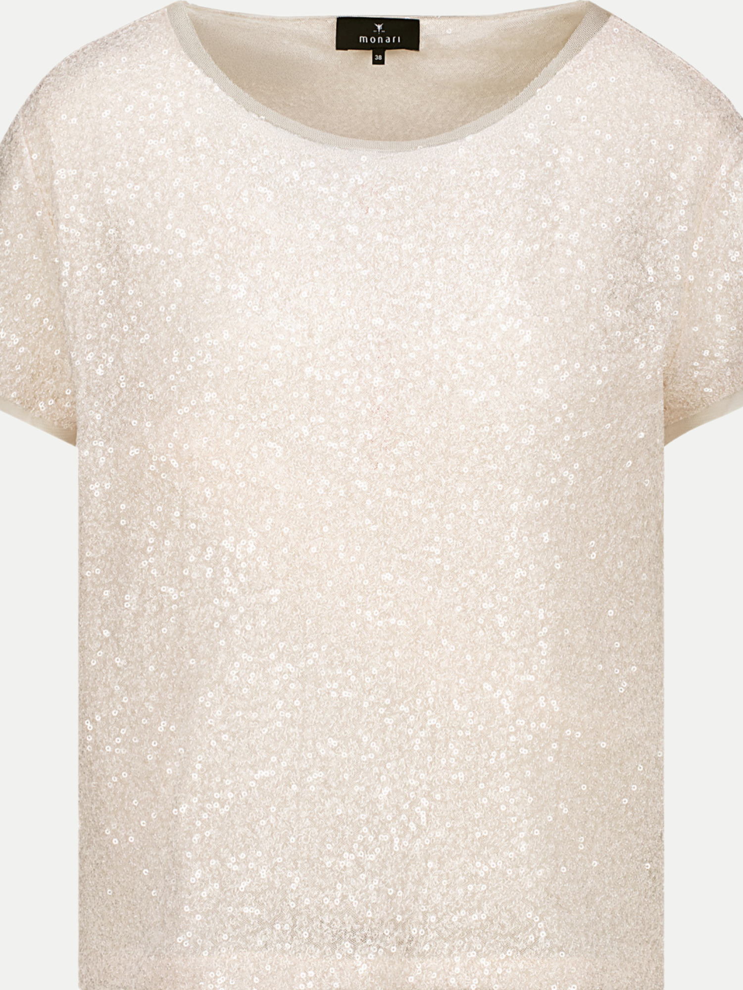 T-Shirt mit Pailletten Weiß 40