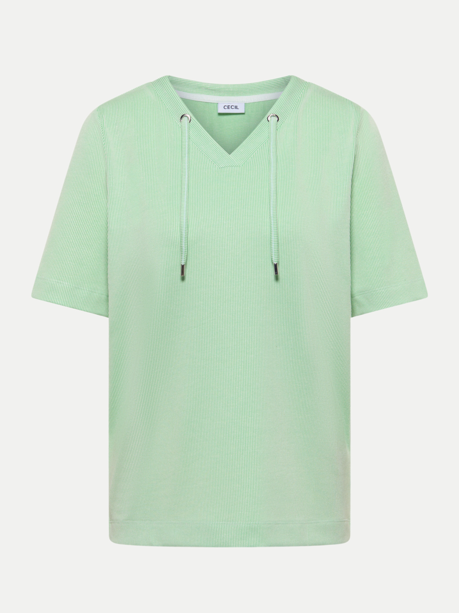 T-Shirt mit V-Ausschnitt Grün M