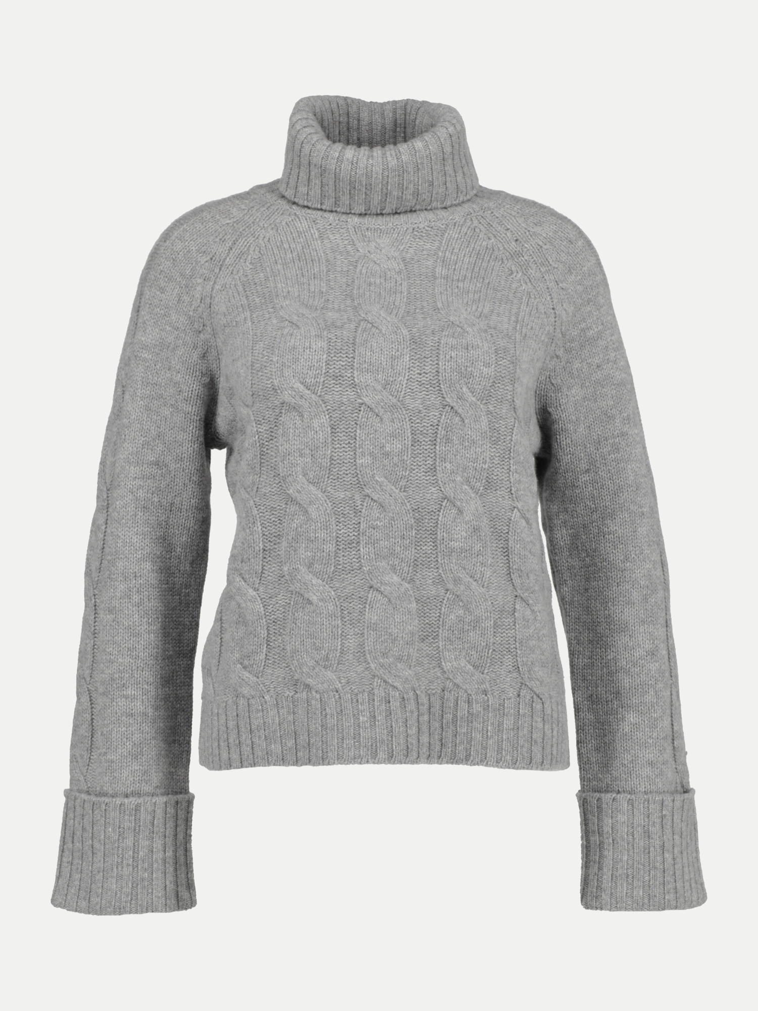 Strickpullover mit Zopfmuster Grau 42