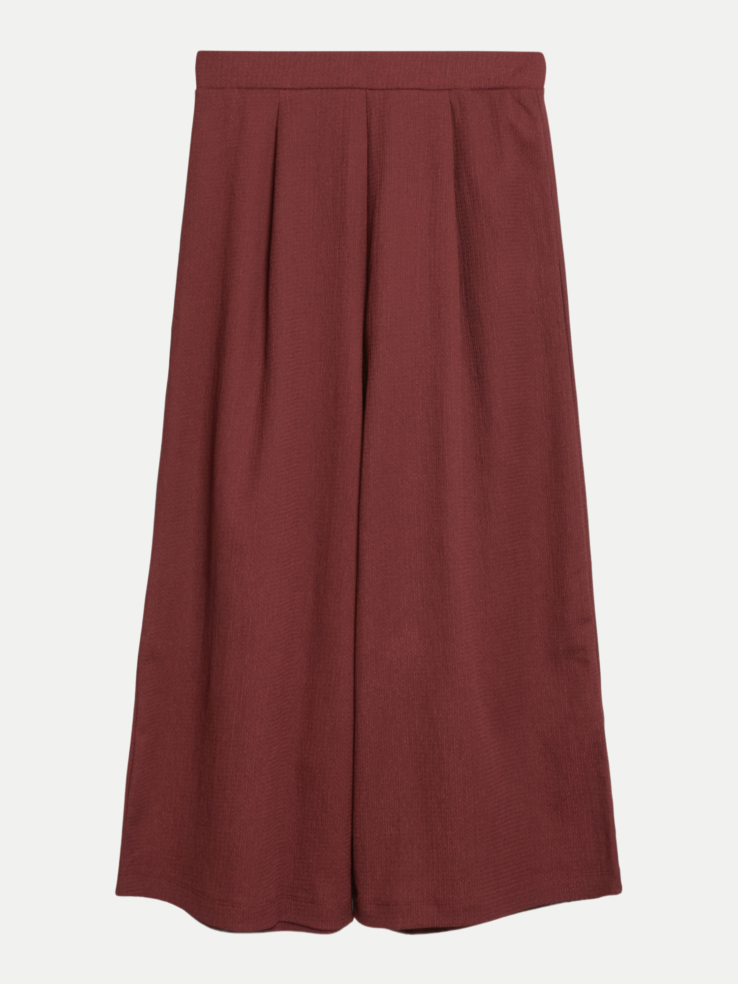 RED LABEL Strukturierte Culotte mit Falten und Elastikbund Braun 36