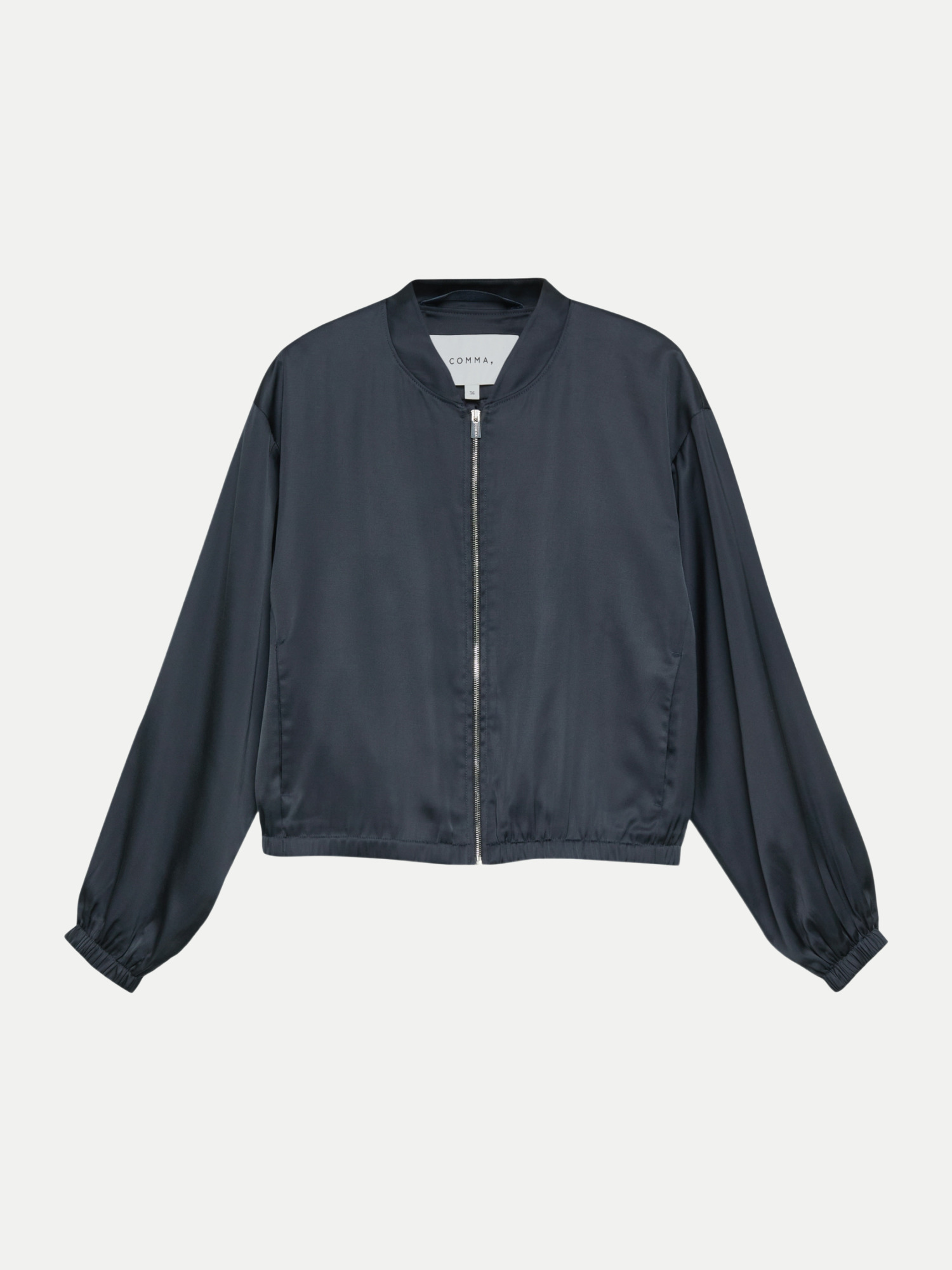 Comma Satin-Blousonjacke Schwarz 44