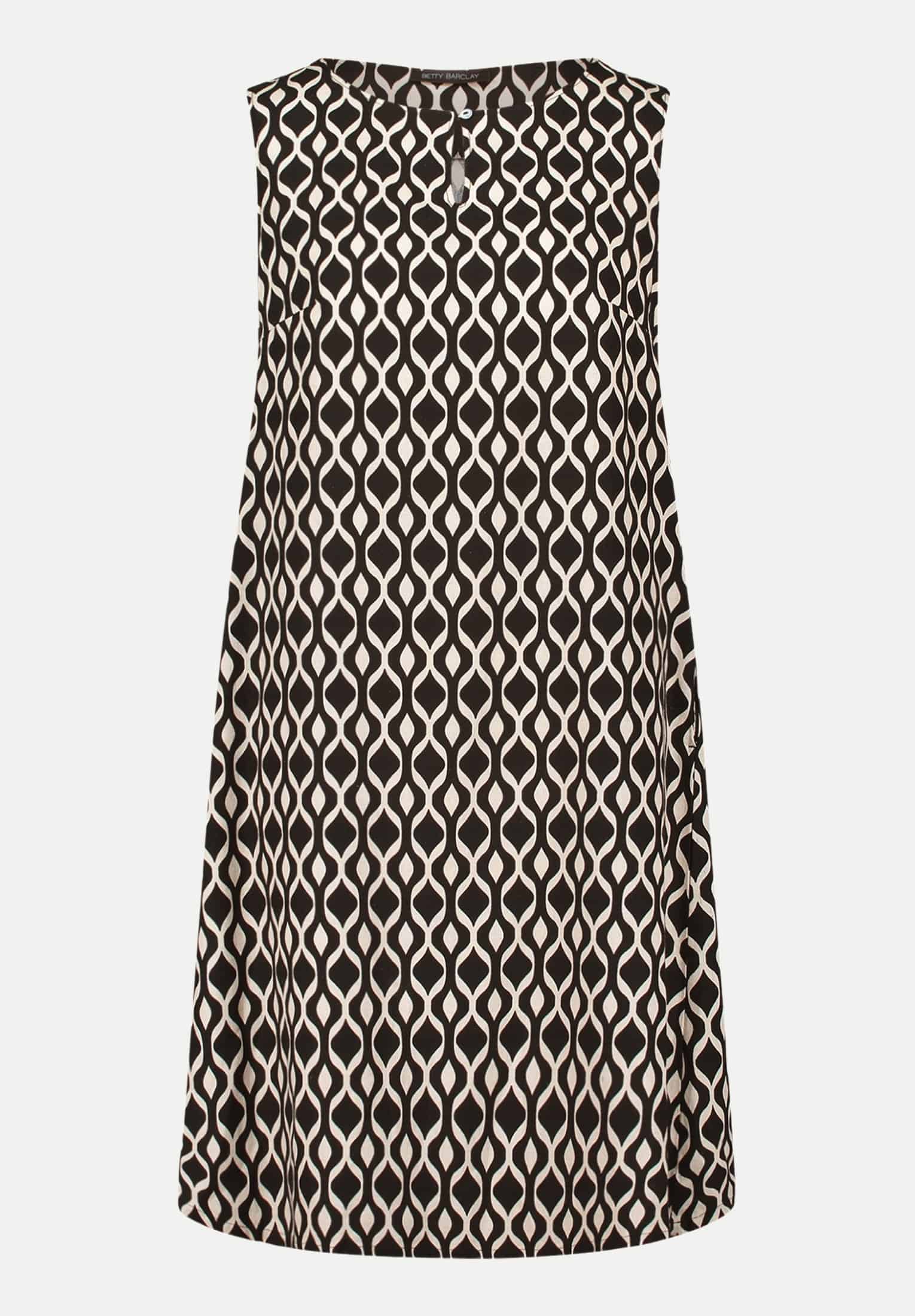 Kleid im Materialmix Schwarz 40