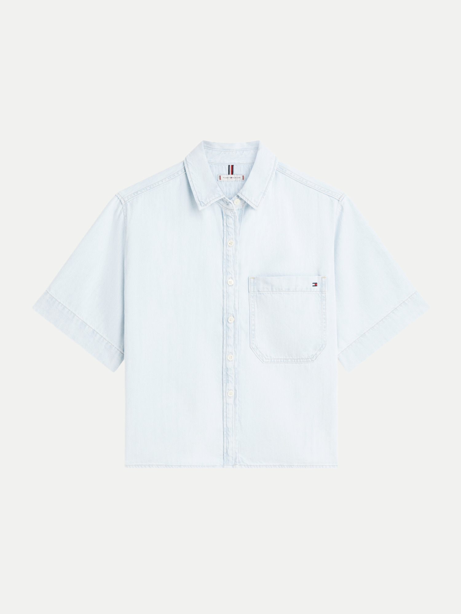 Relaxed-Fit Jeansbluse Weiß M