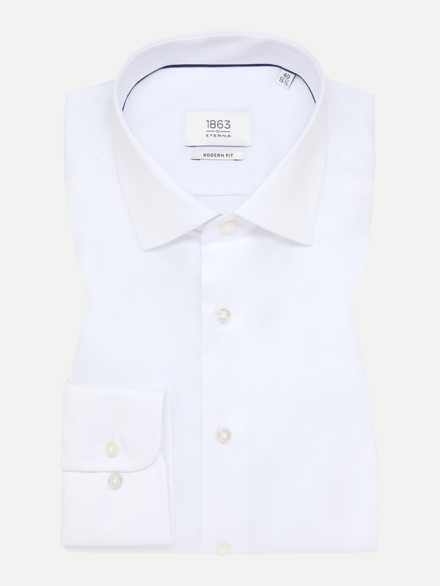 Modern-Fit Luxury Hemd Weiß 41