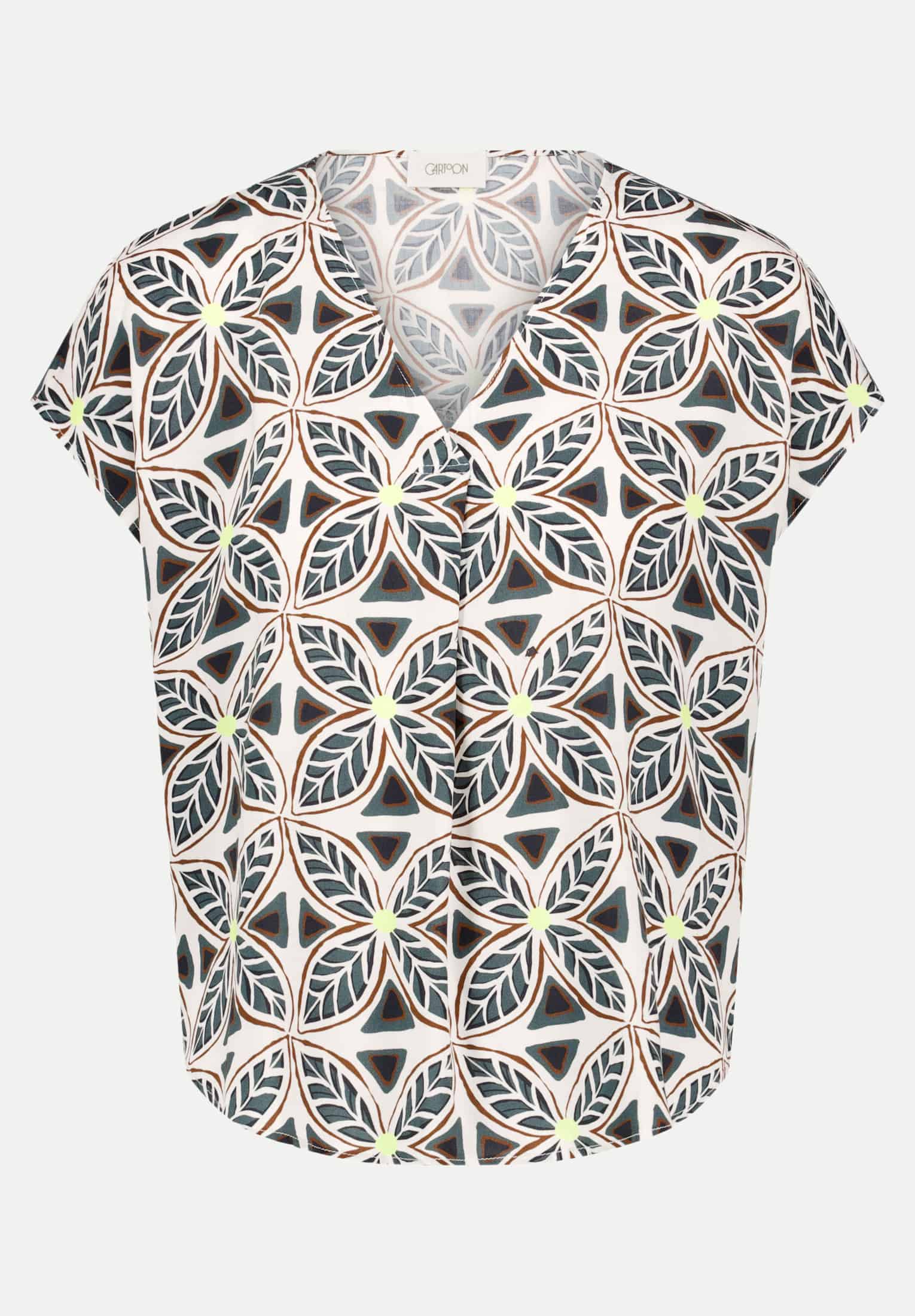 Cartoon Blusenshirt Mehrfarbig 40
