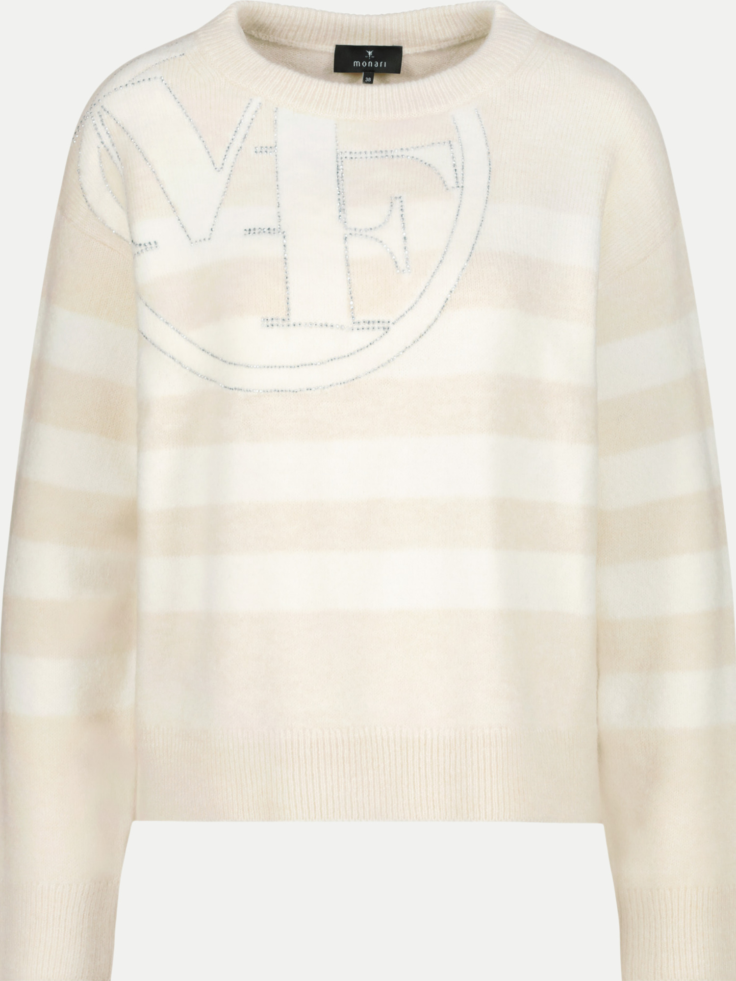 Pullover mit Streifenmuster Beige 44
