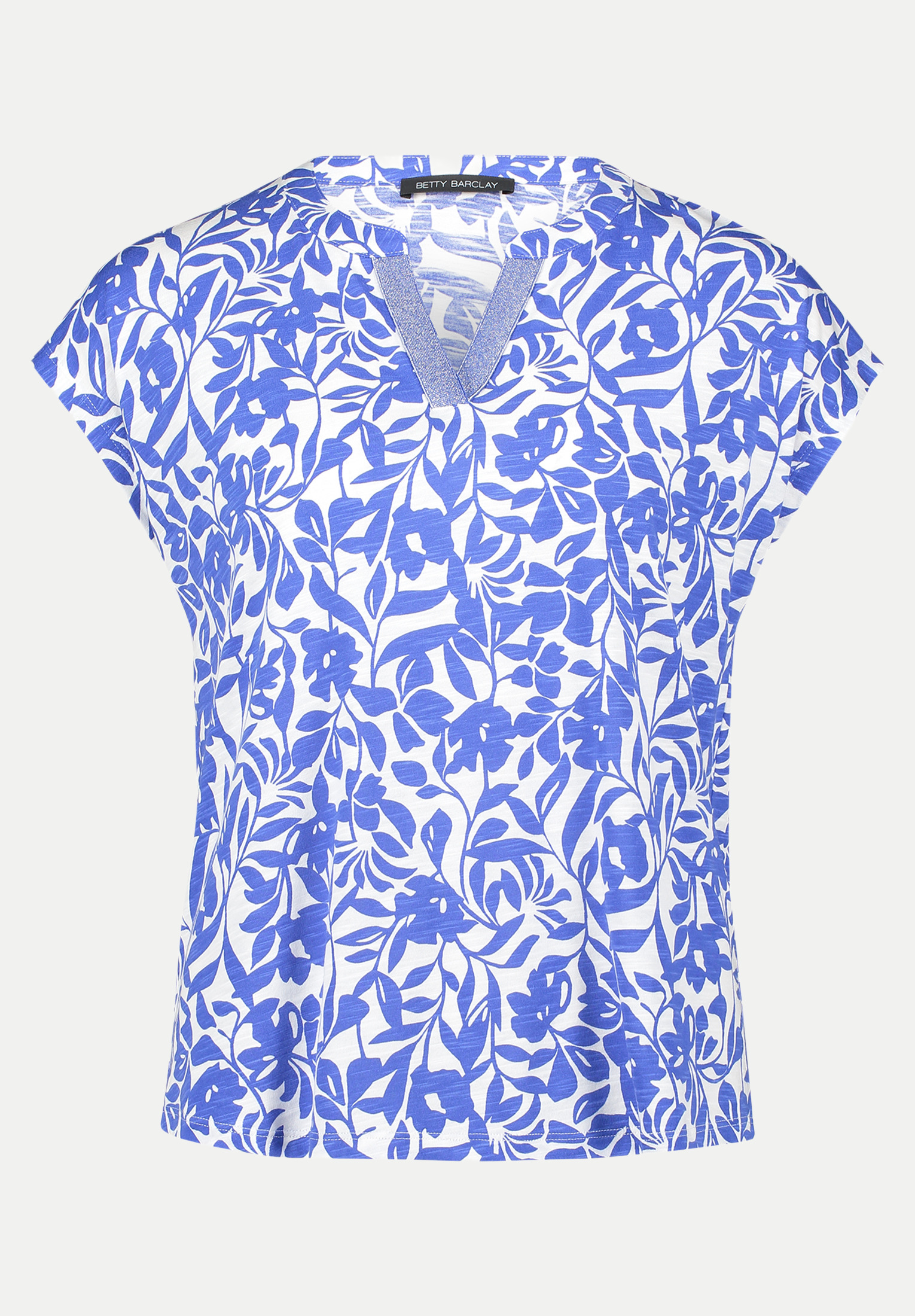 Bluse mit floralem Muster Blau 42