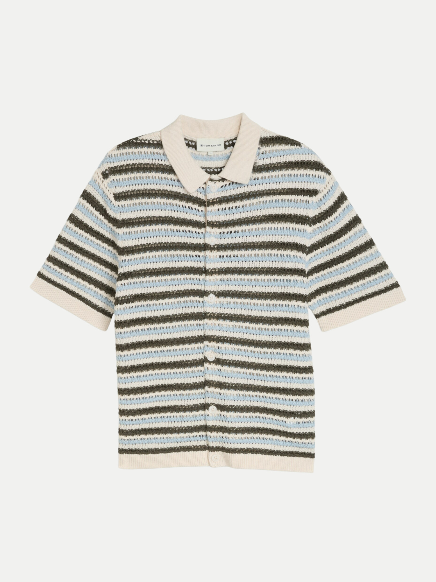 Structure mix knit polo Mehrfarbig L