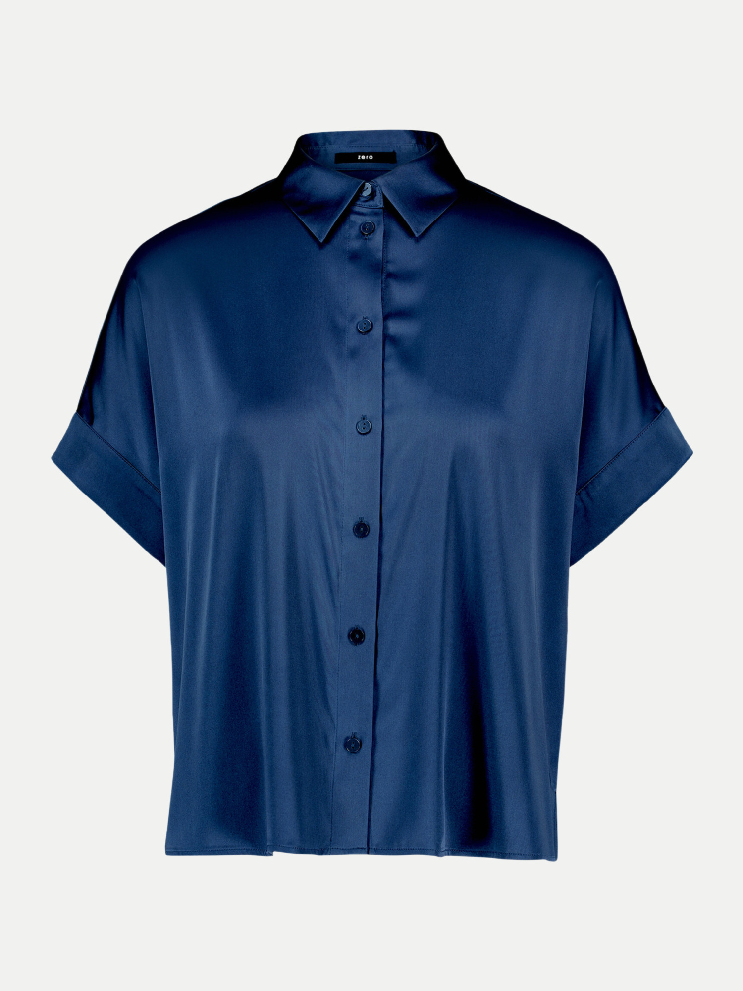 Zero Kurzarm-Bluse Blau 40