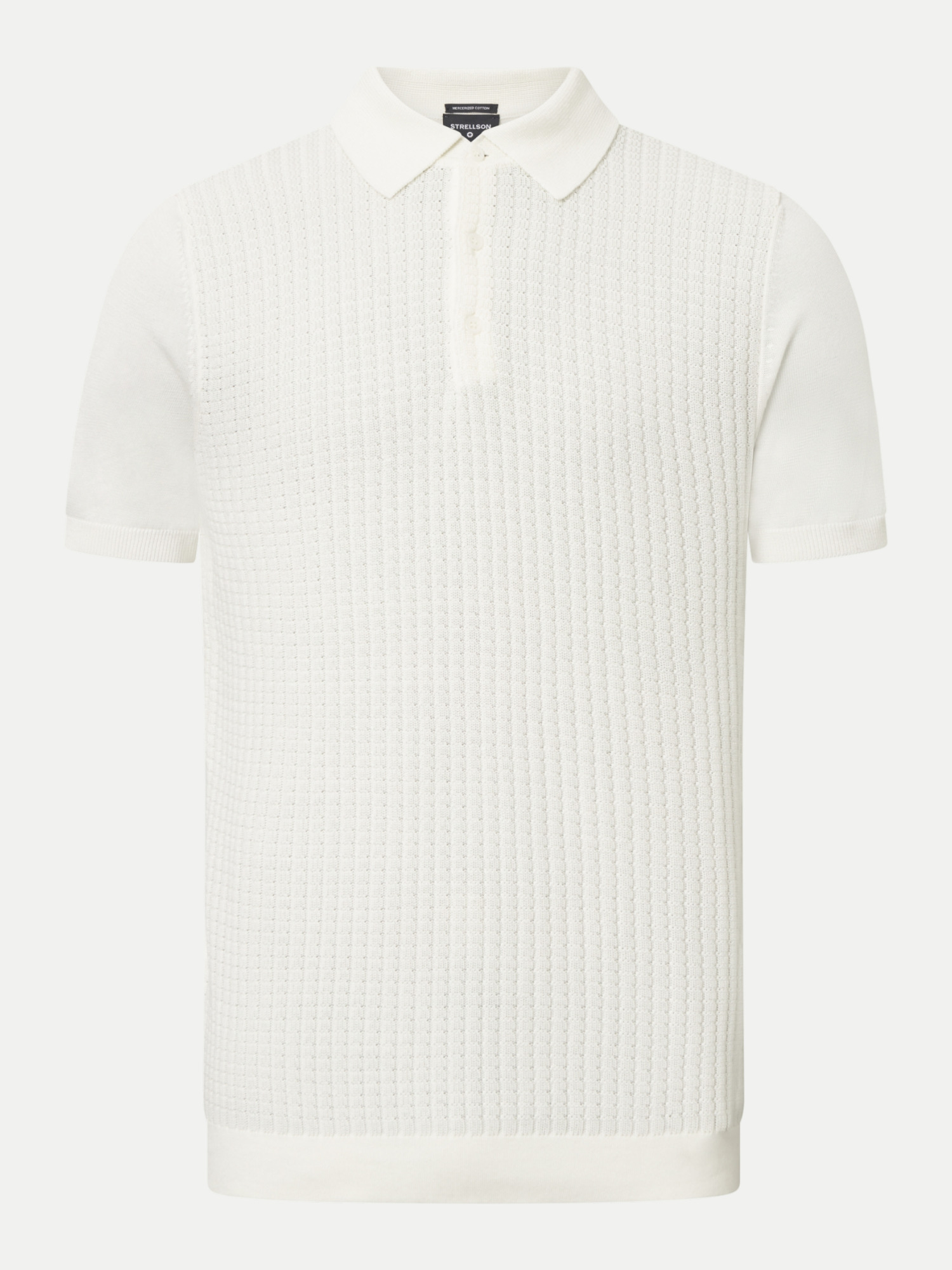 Strick Poloshirt Adrian Weiß S