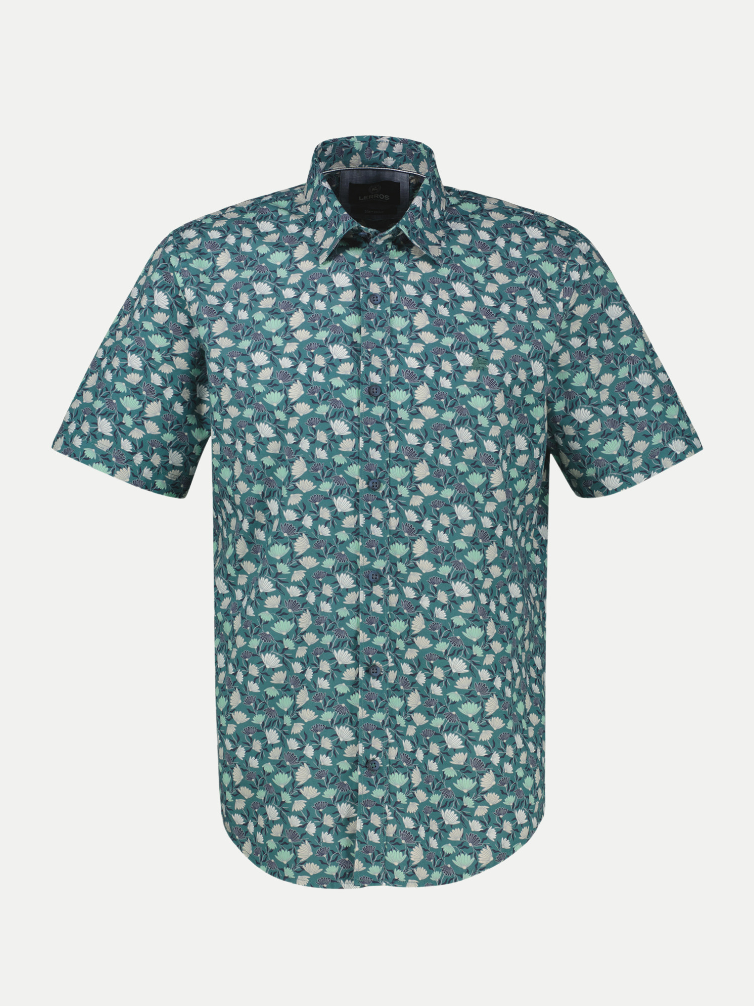 Lerros Kurzarmhemd Floral Grün L