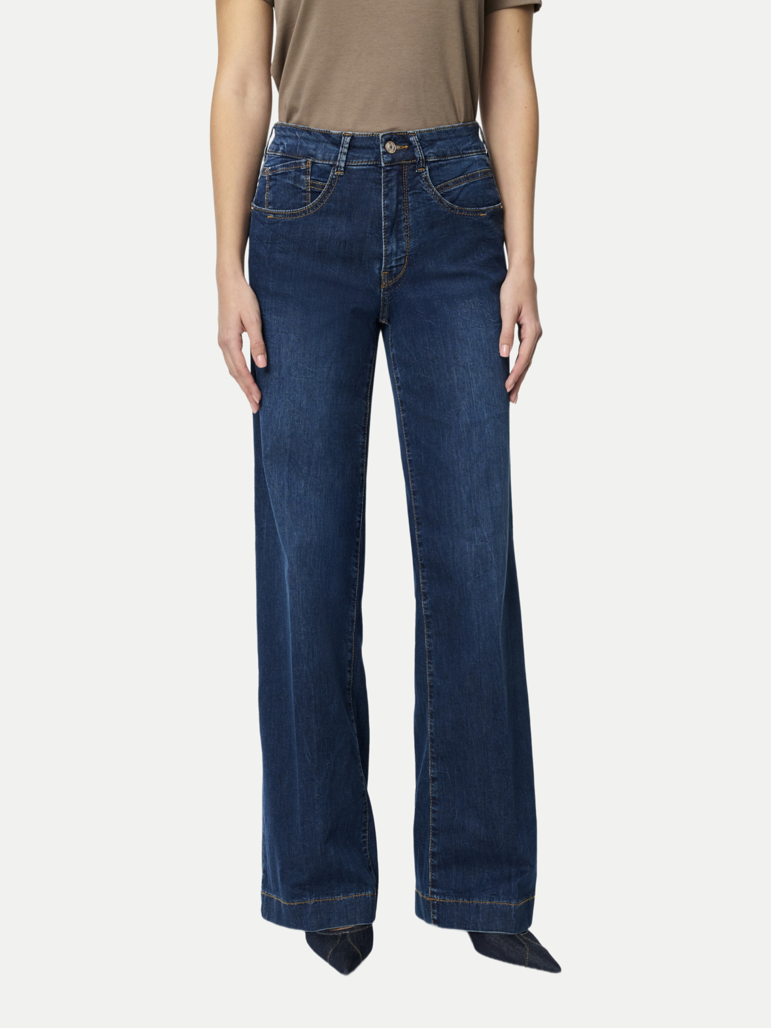 Mac Palazzo Jeans Rich Blau 36/32