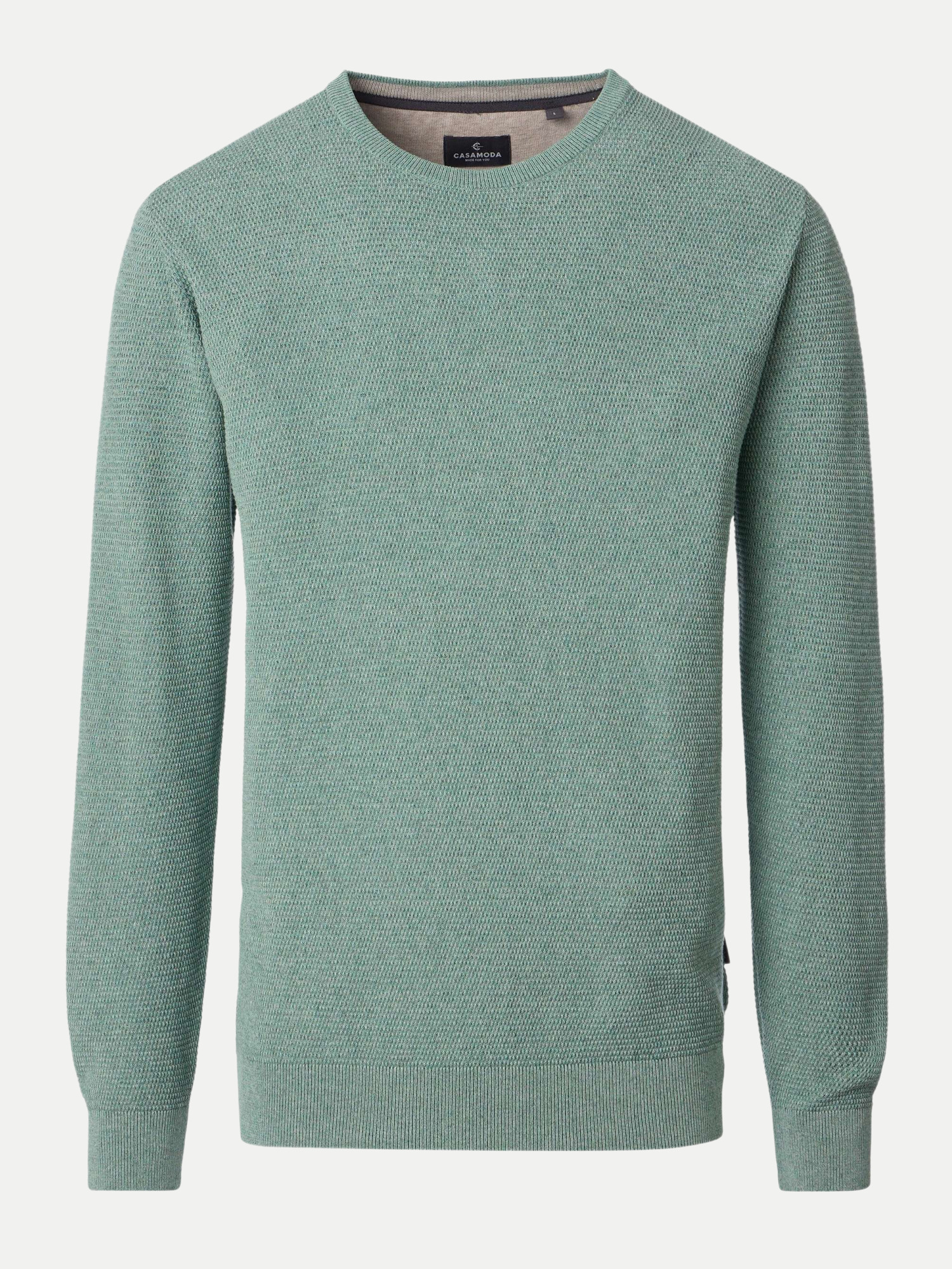 Pullover mit Meliertenmuster Grün M