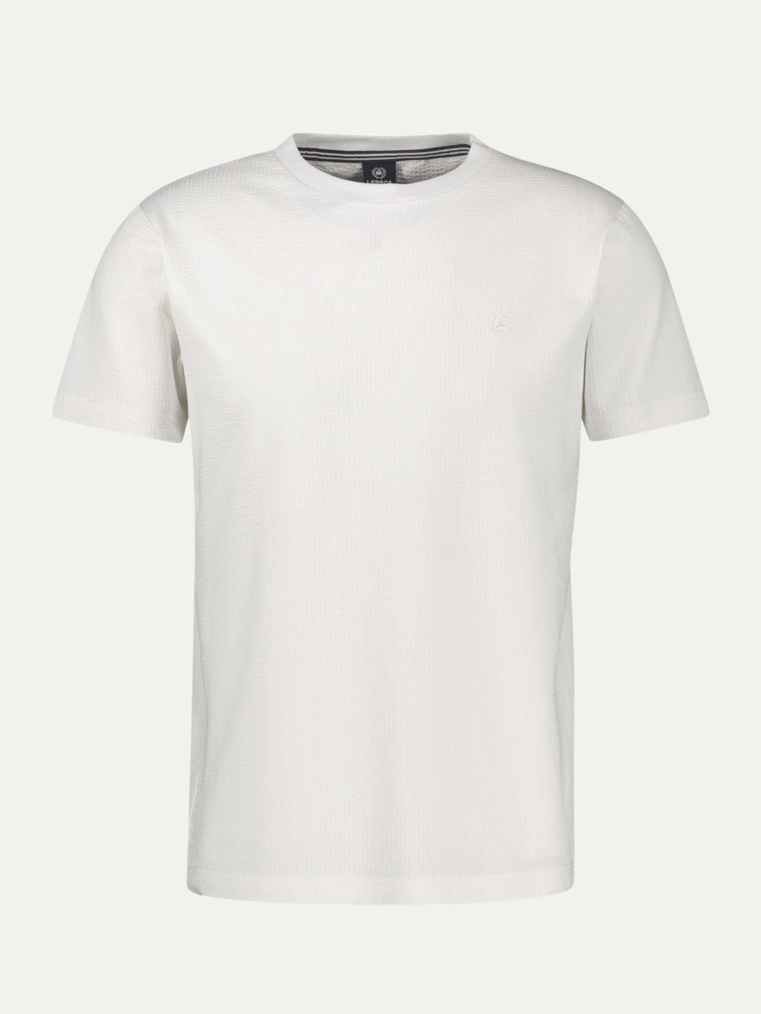 T-Shirt aus Seersucker Weiß L