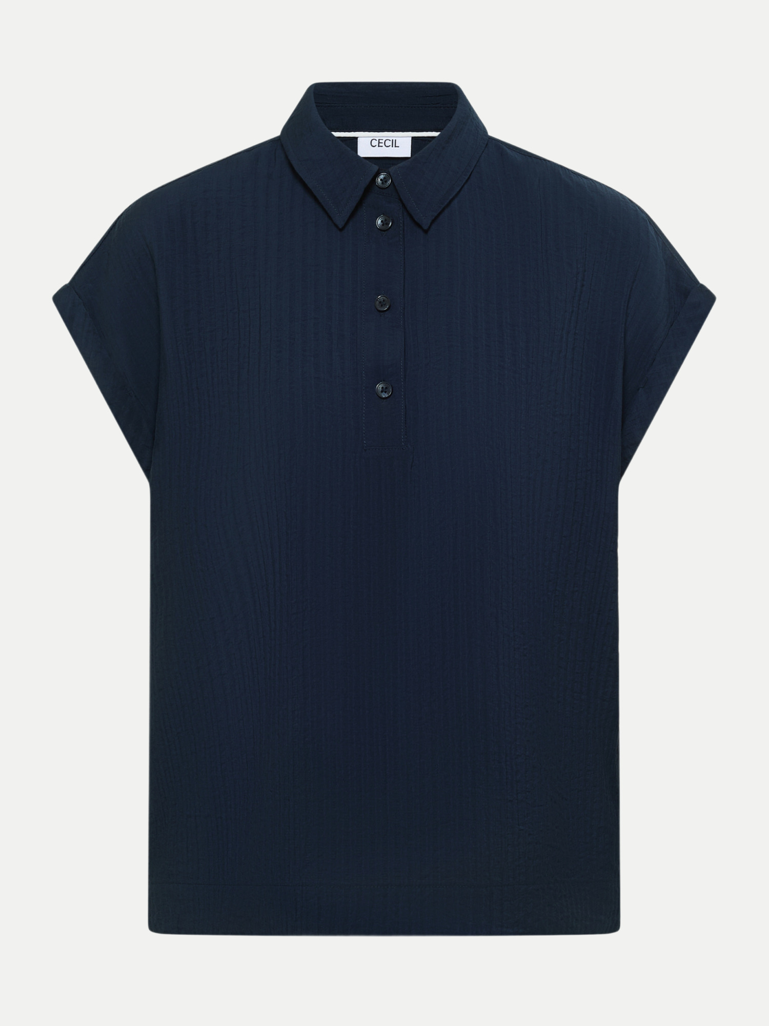 Cecil Strukturbluse Blau XL