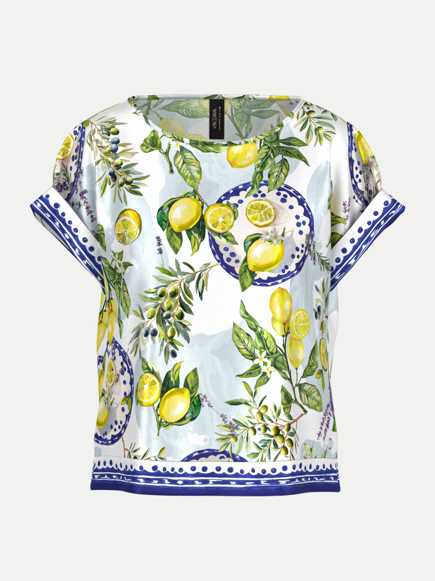 Cain Bluse mit mediterranem Print Mehrfarbig 36