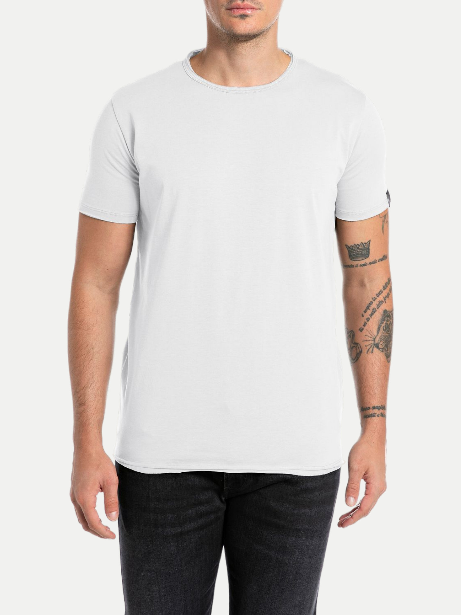 Replay Basic T-Shirt Weiß XL
