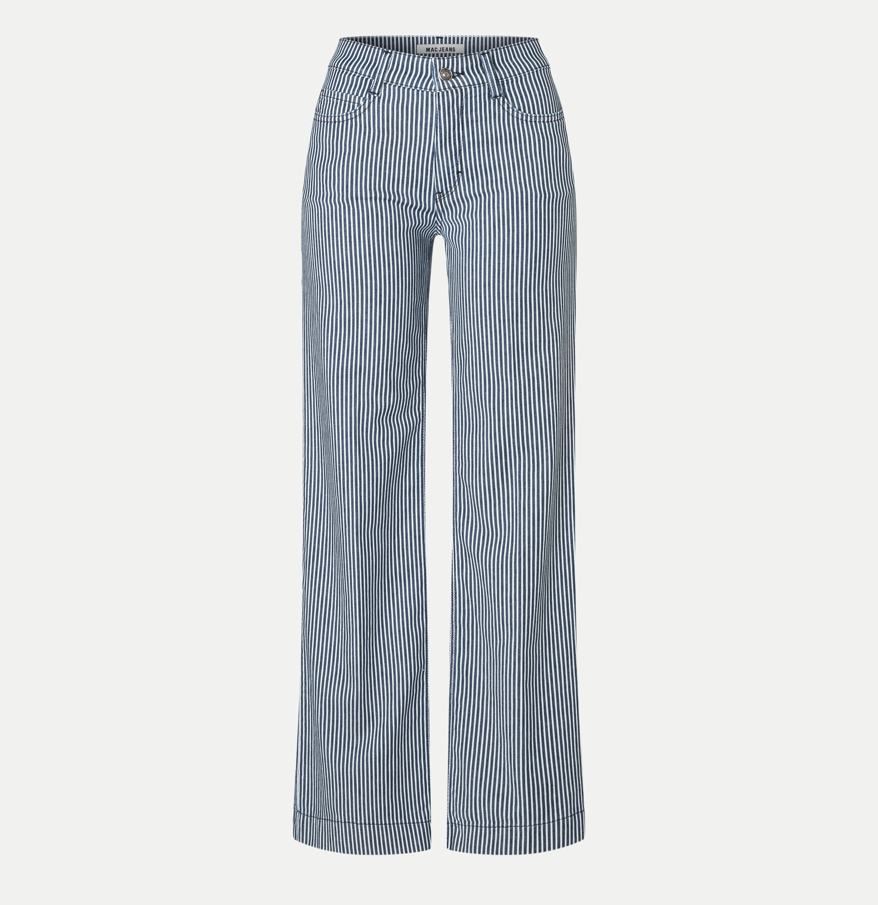 Wide- Leg Jeans Gestreift Blau 34/30