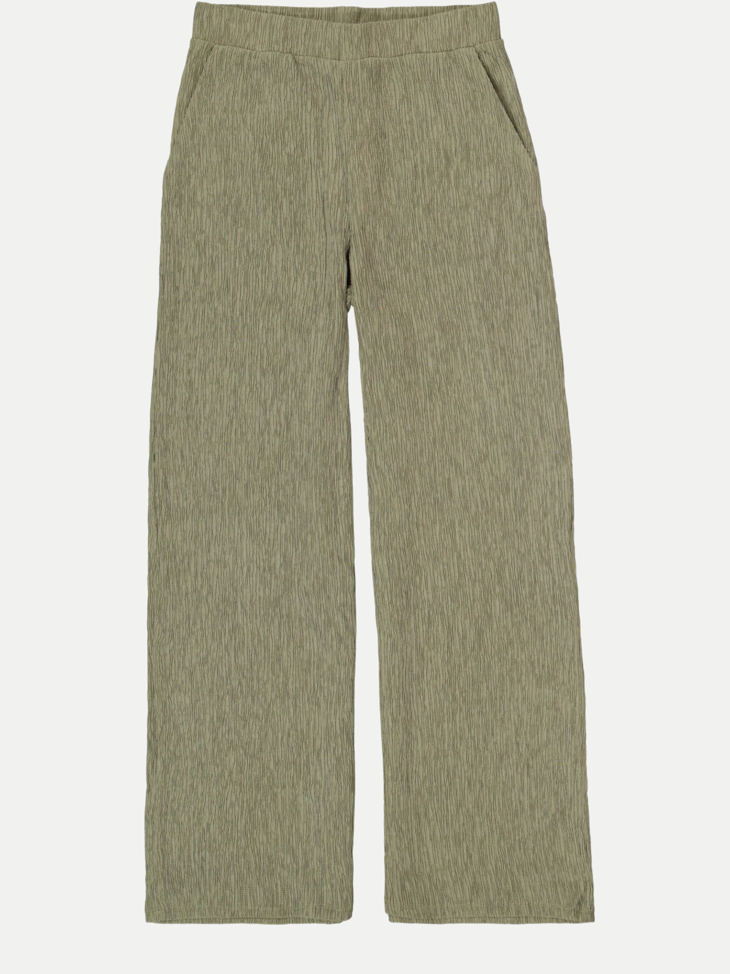 Wide-Leg Hose Strukturiert Beige L