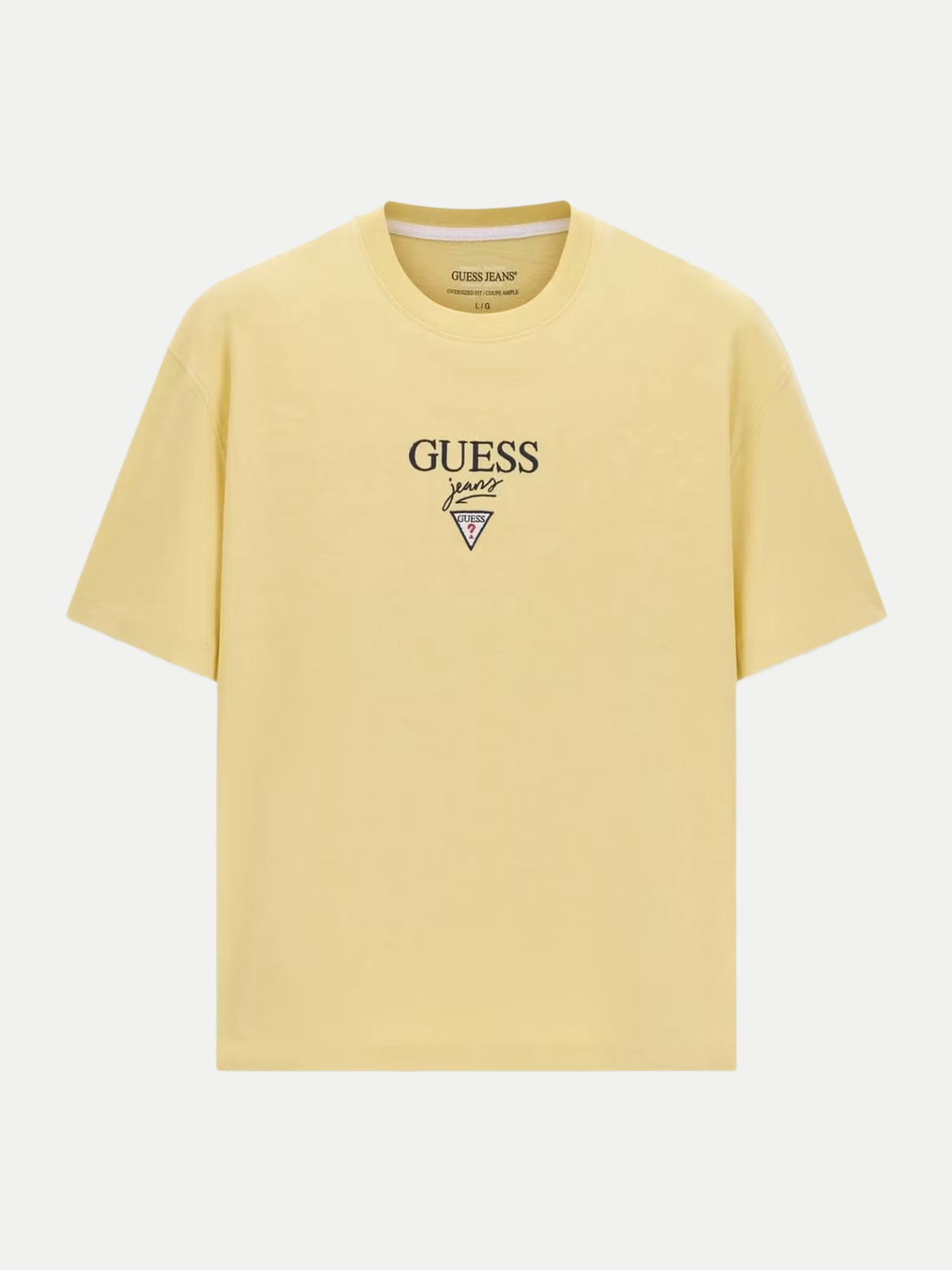 Guess T_Shirt mit Logo-Print Gelb M