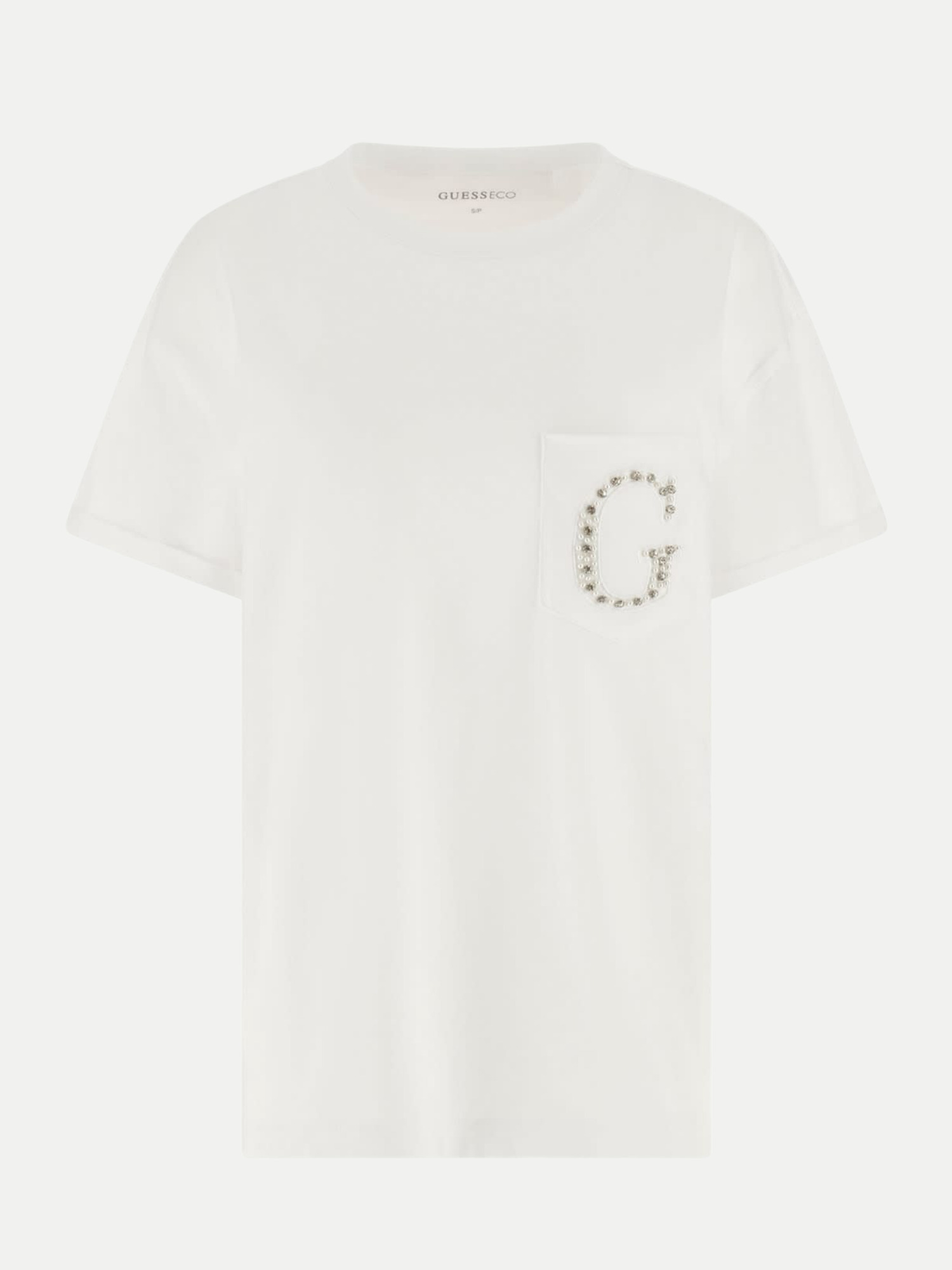 T-Shirt mit Brusttasche Weiß L
