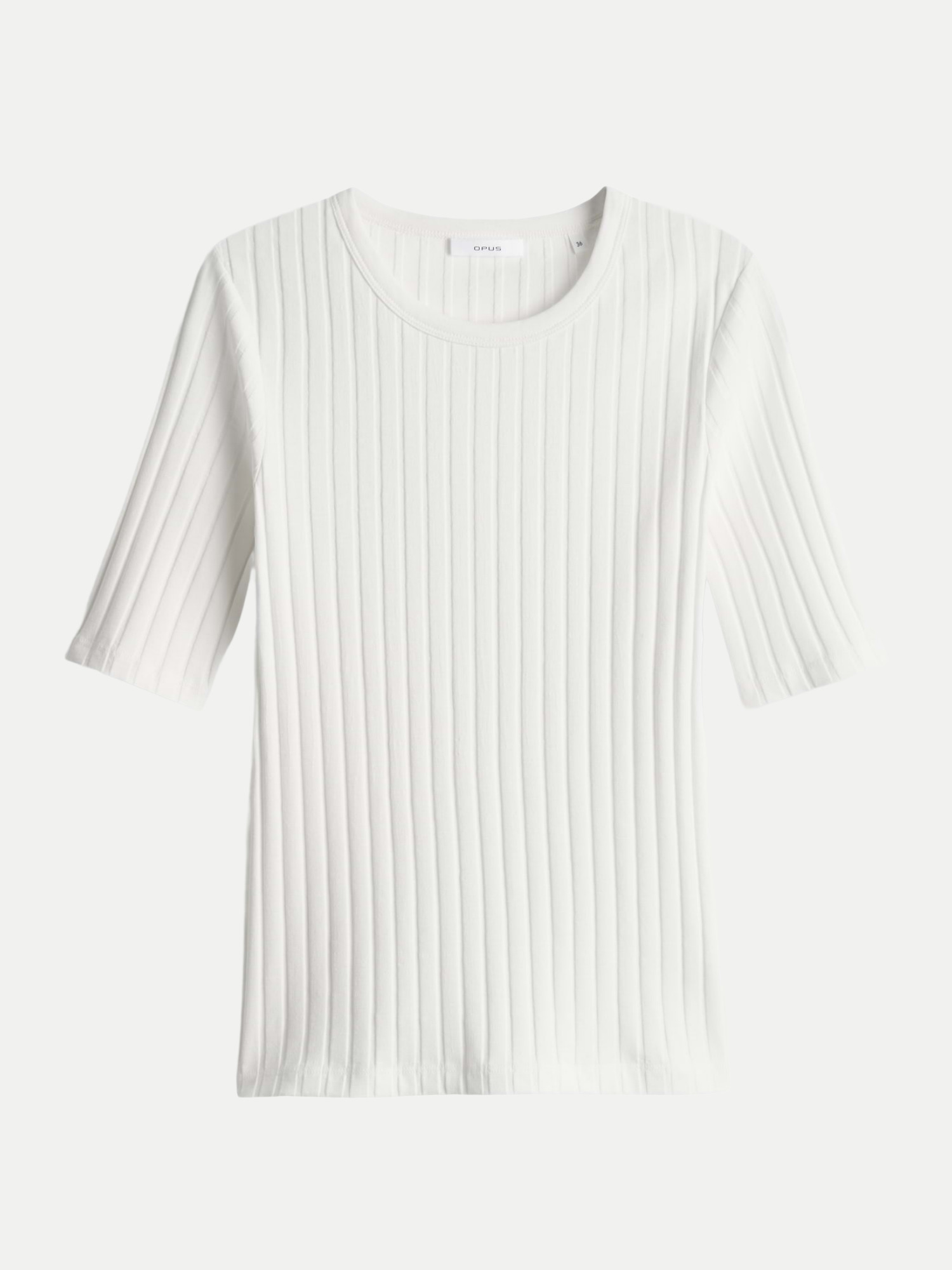 Opus Rippshirt Savka Weiß 44