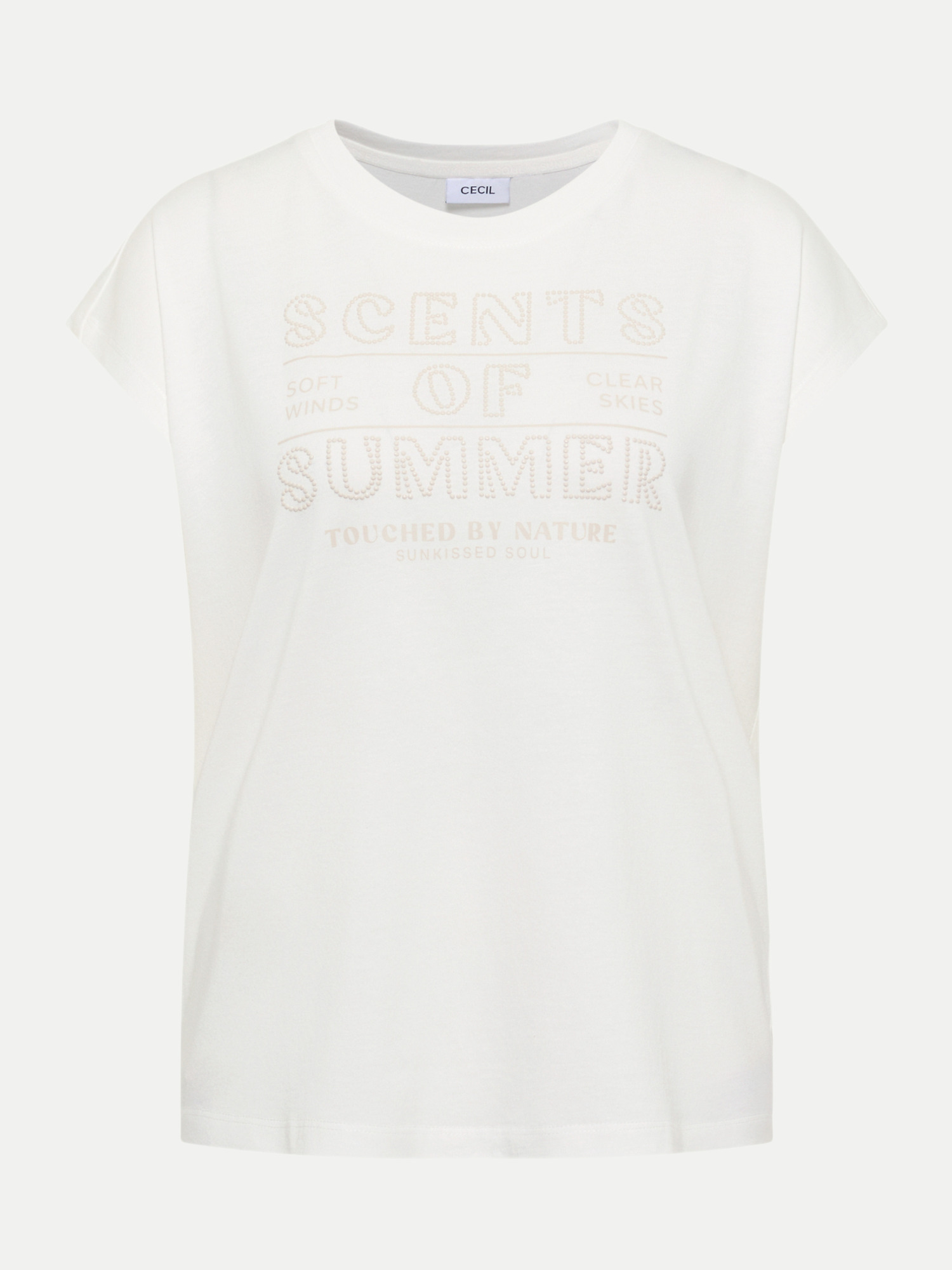 T-Shirt mit Schriftzug Weiß XL