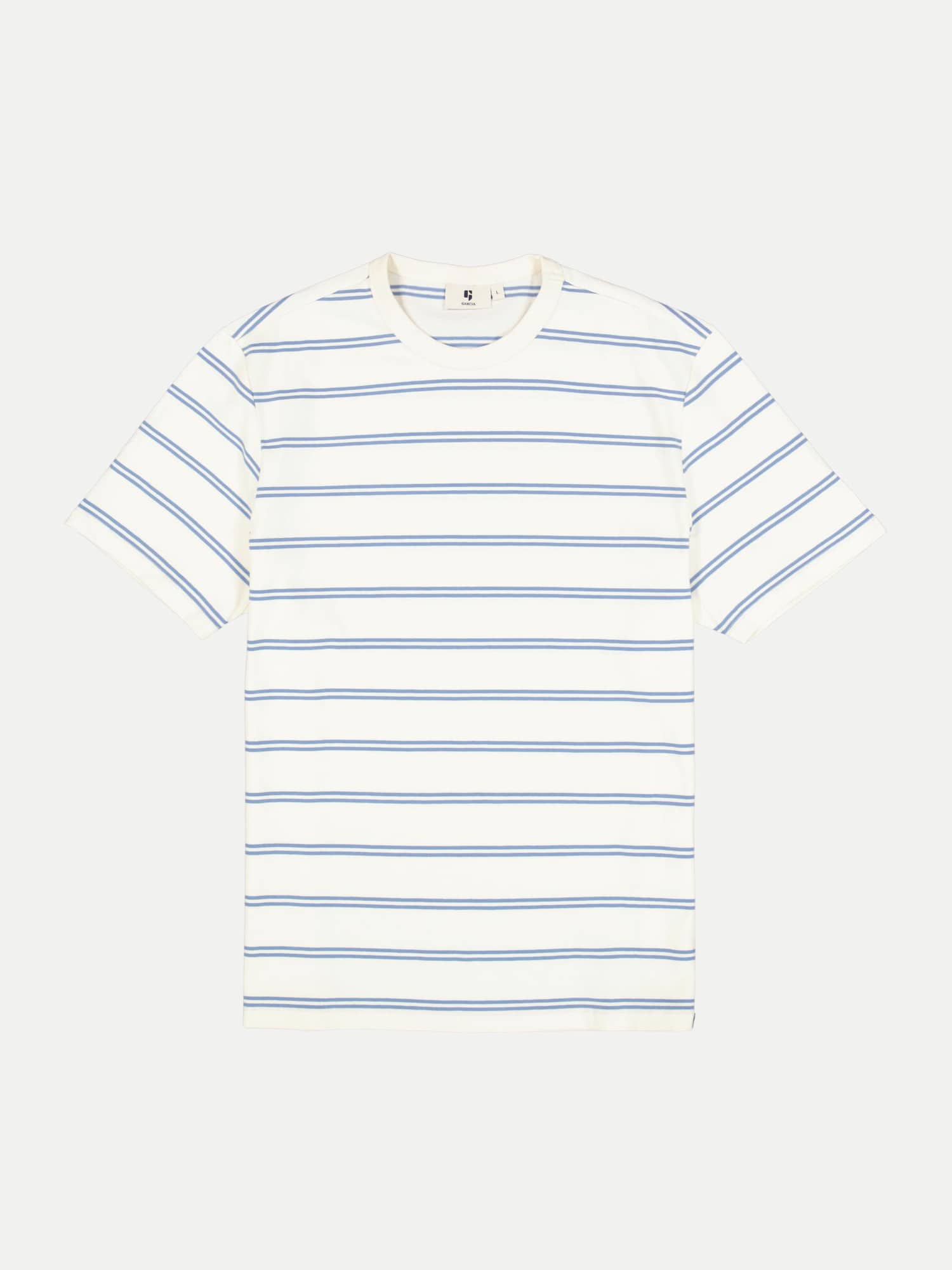 T-Shirt mit Streifenmuster Weiß XL