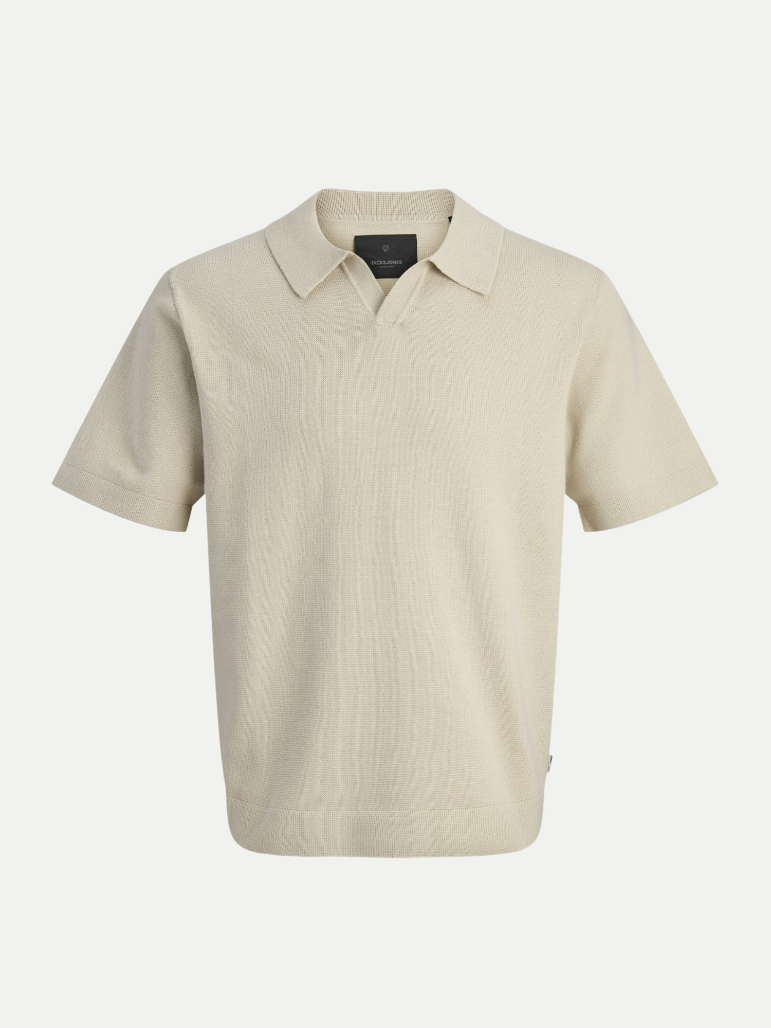 Gestricktes Poloshirt Beige M