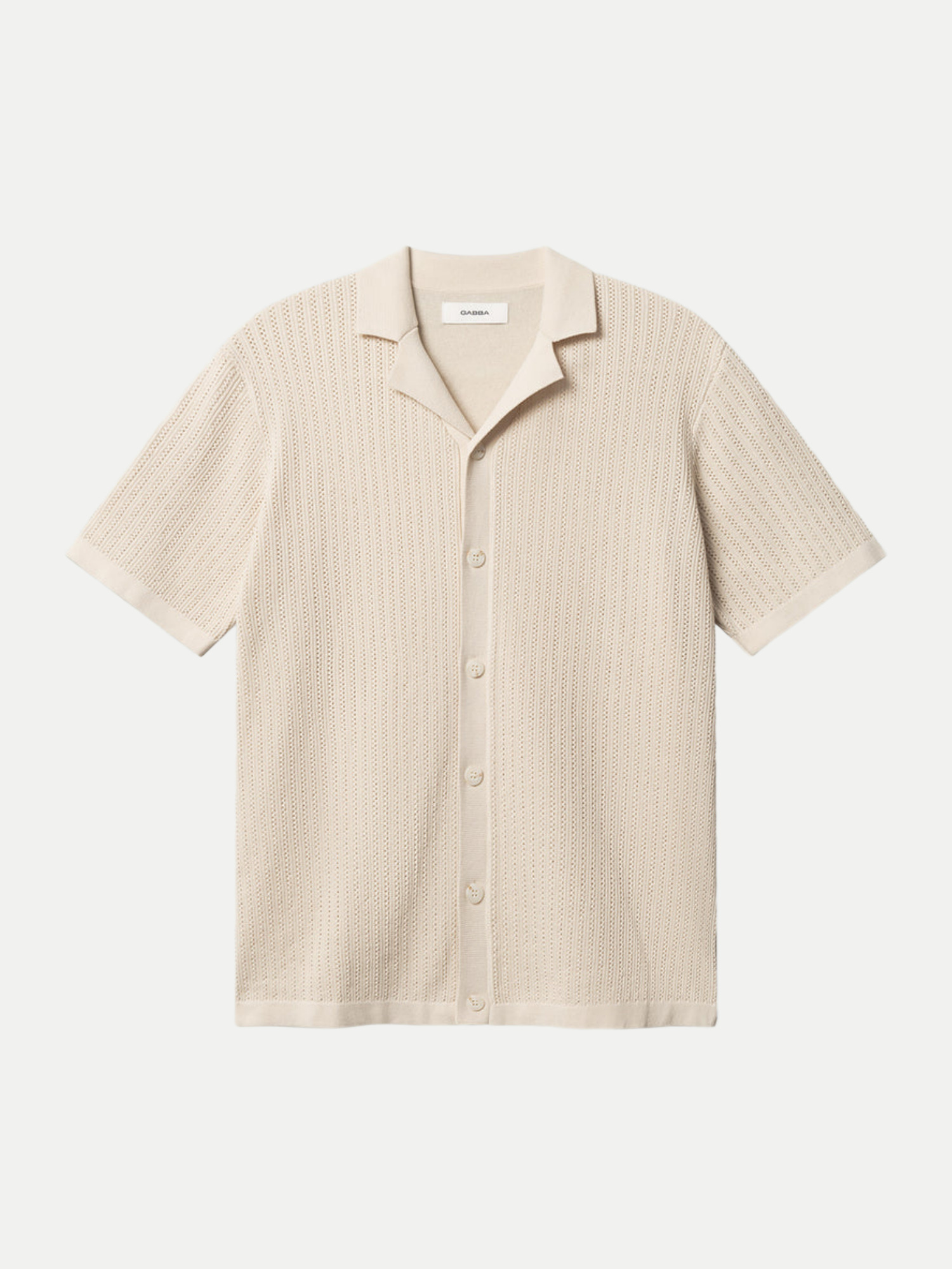 Kurzarm-Strickhemd Bride Beige XXL
