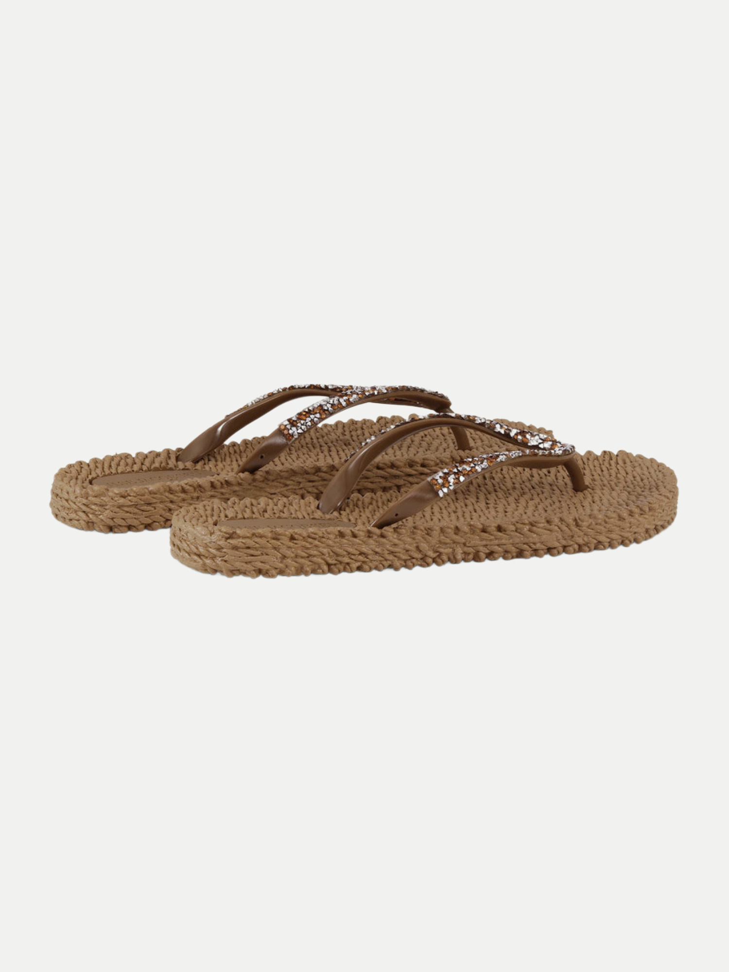 Flip Flops Cheerful mit Schmucksteinen Braun 38