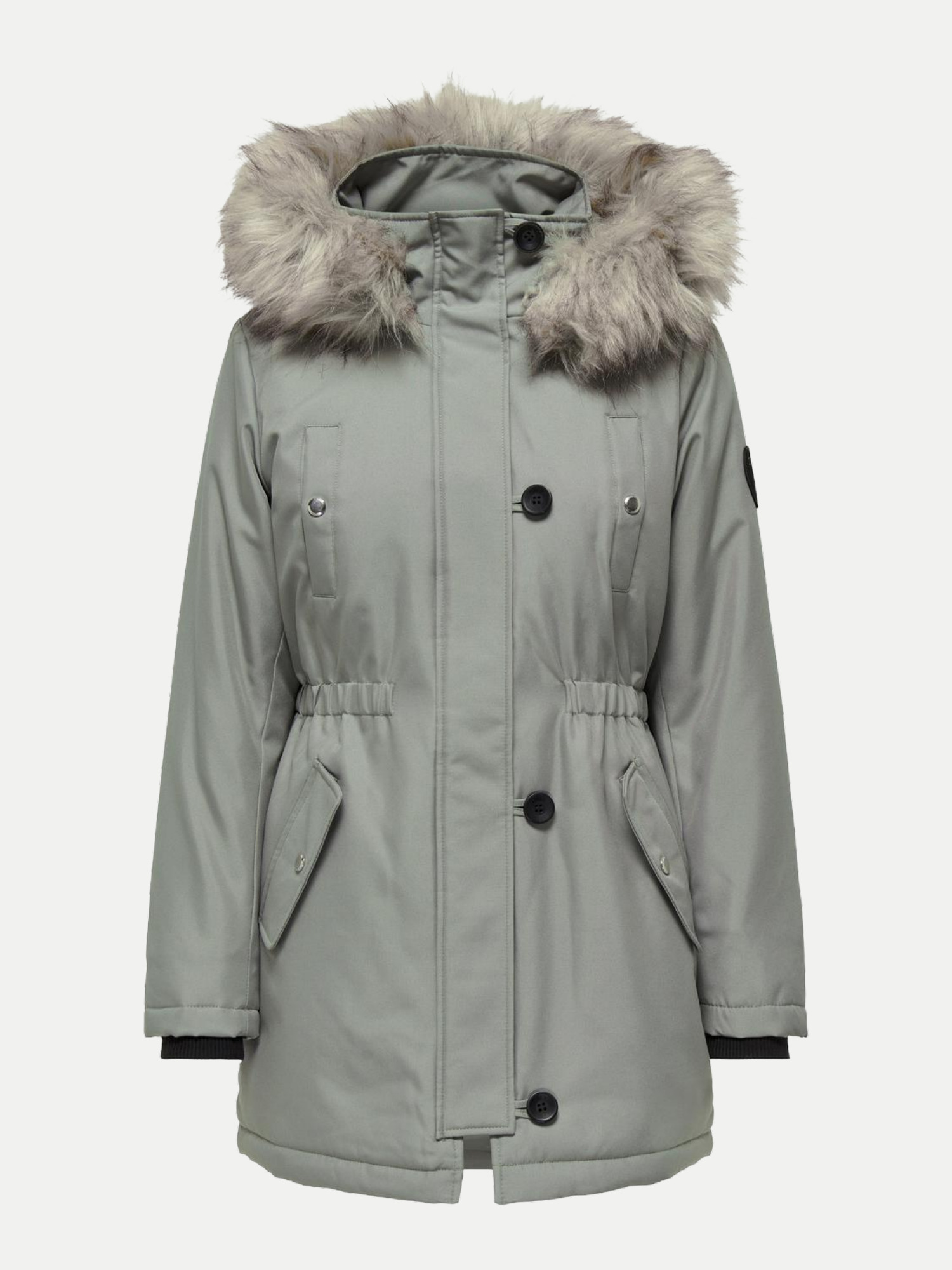 ONLY Damen-Langparka ONLIRIS – Mit Kapuze & Kunstfell