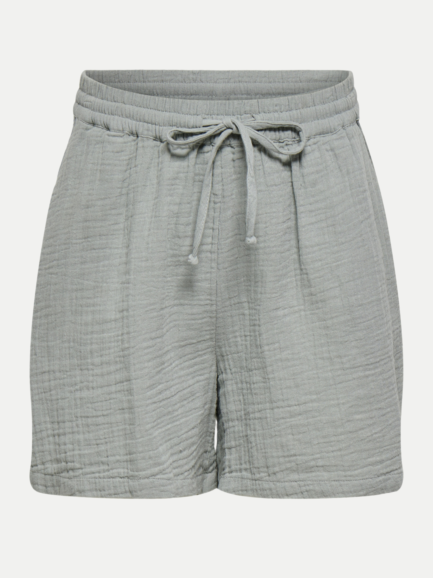 Shorts mit Strukturmuster Grau XS