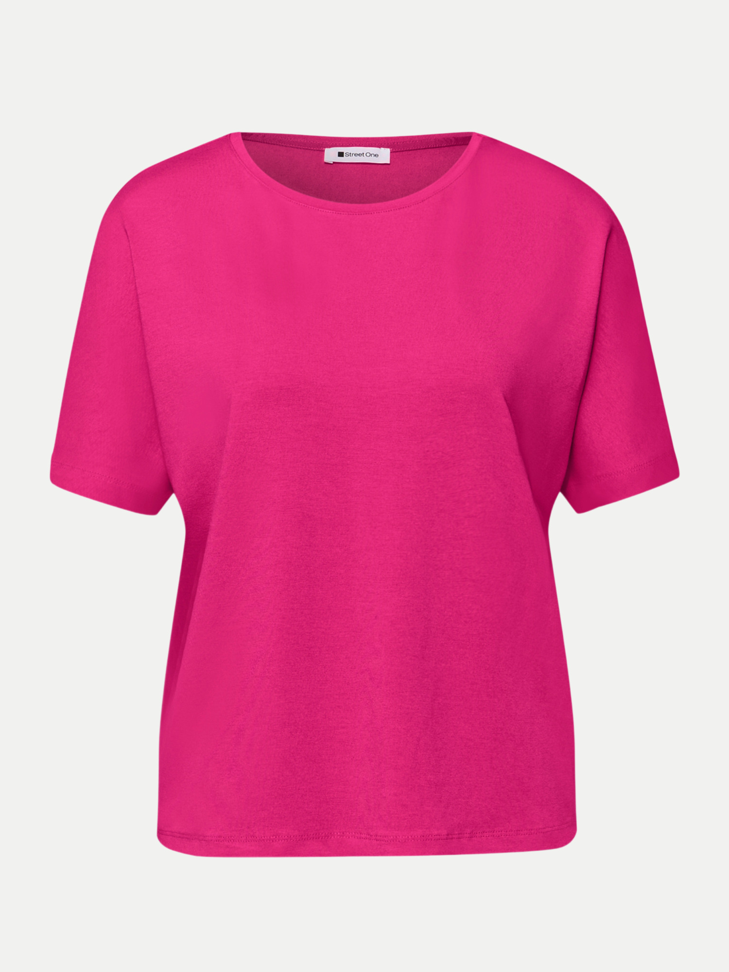 Bluse mit Rundhalsausschnitt Pink 42