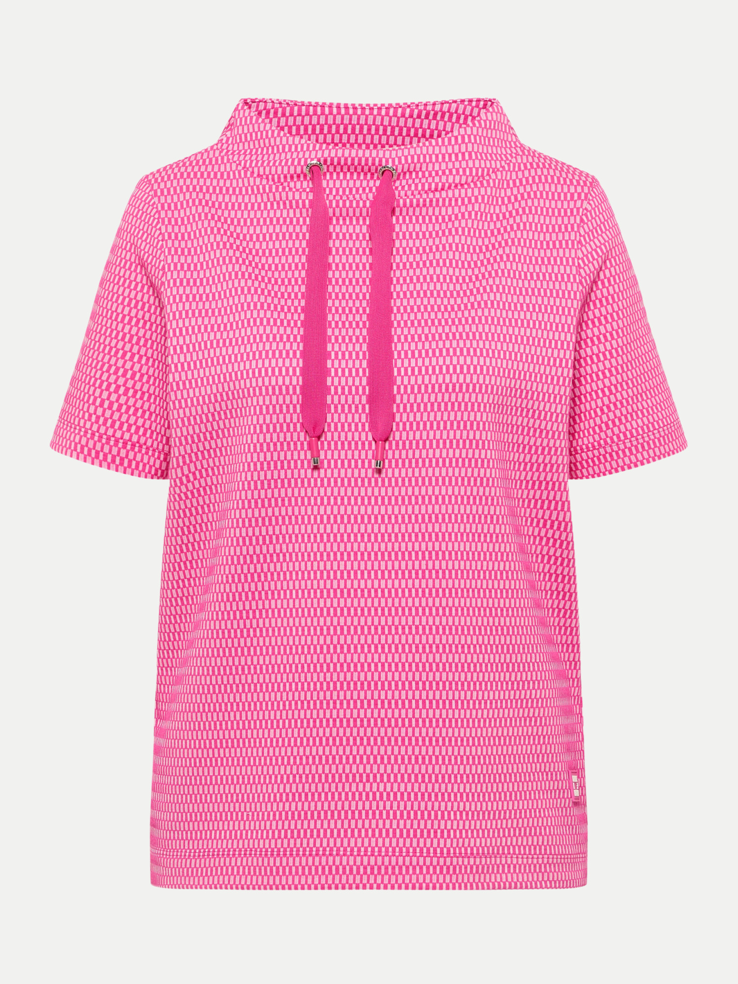 Cecil T-Shirt mit Stehkragen Pink S