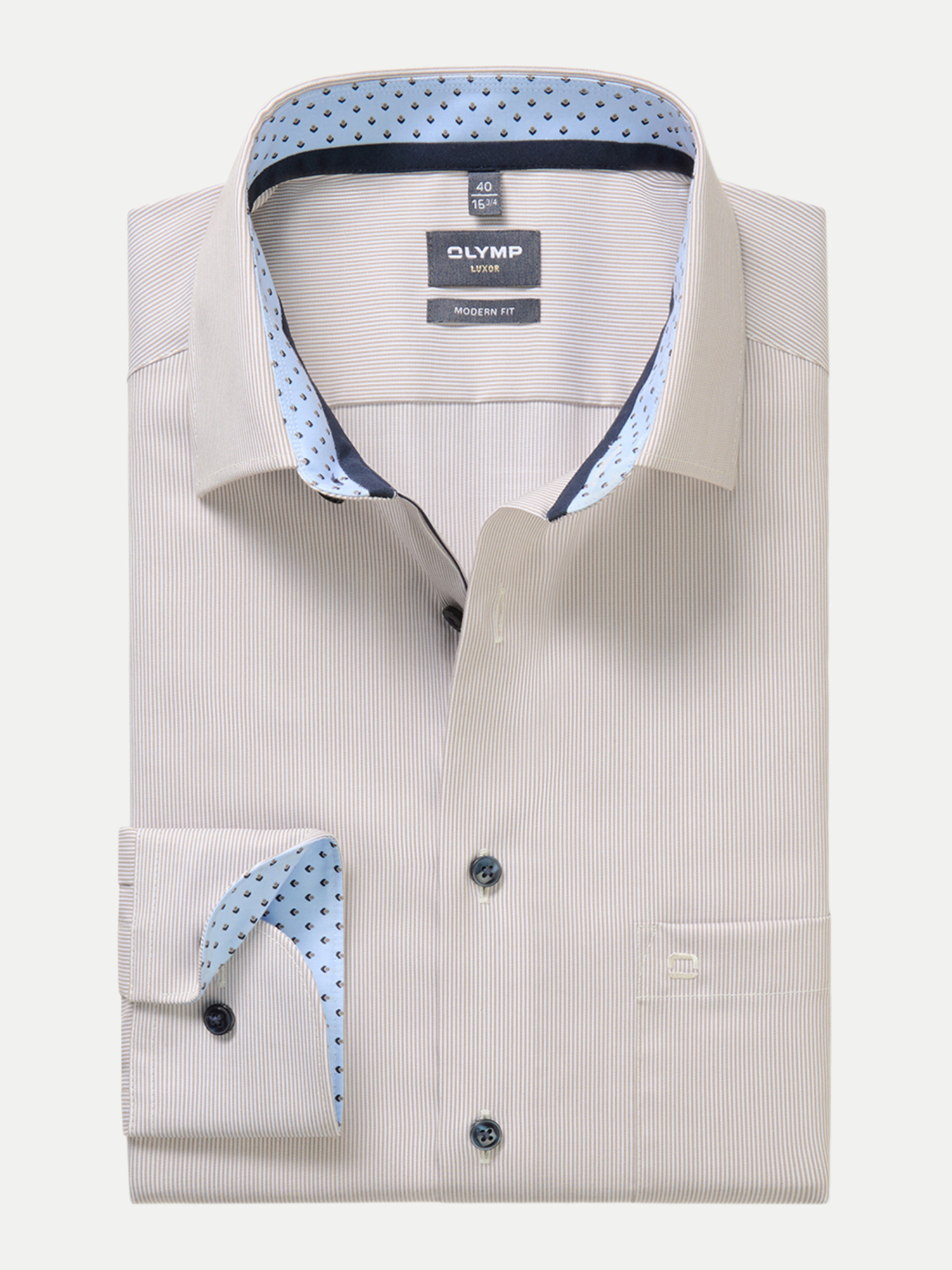 Olymp Hemd Beige 40