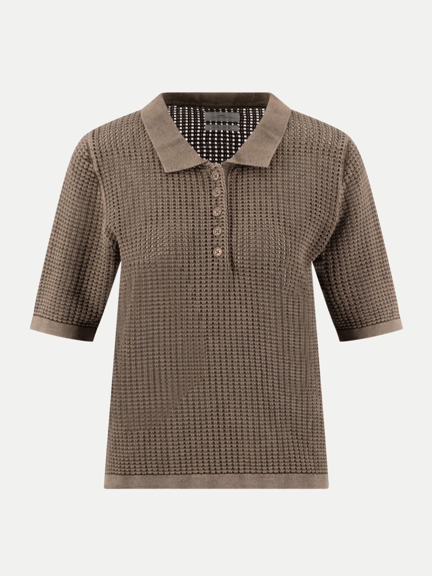 Poloshirt strukturiert Braun XL