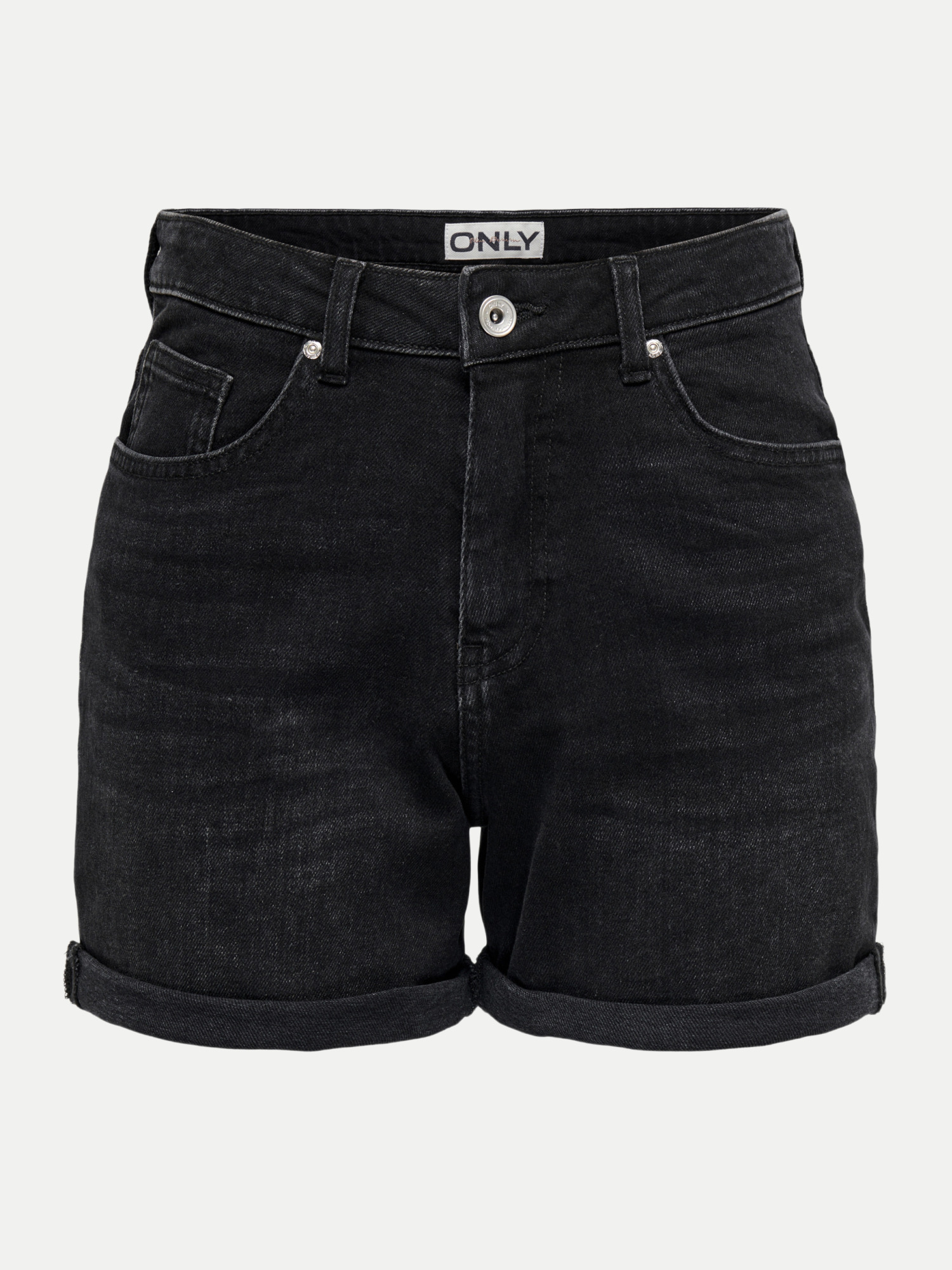 Regular-Fit Jeansshorts Schwarz L