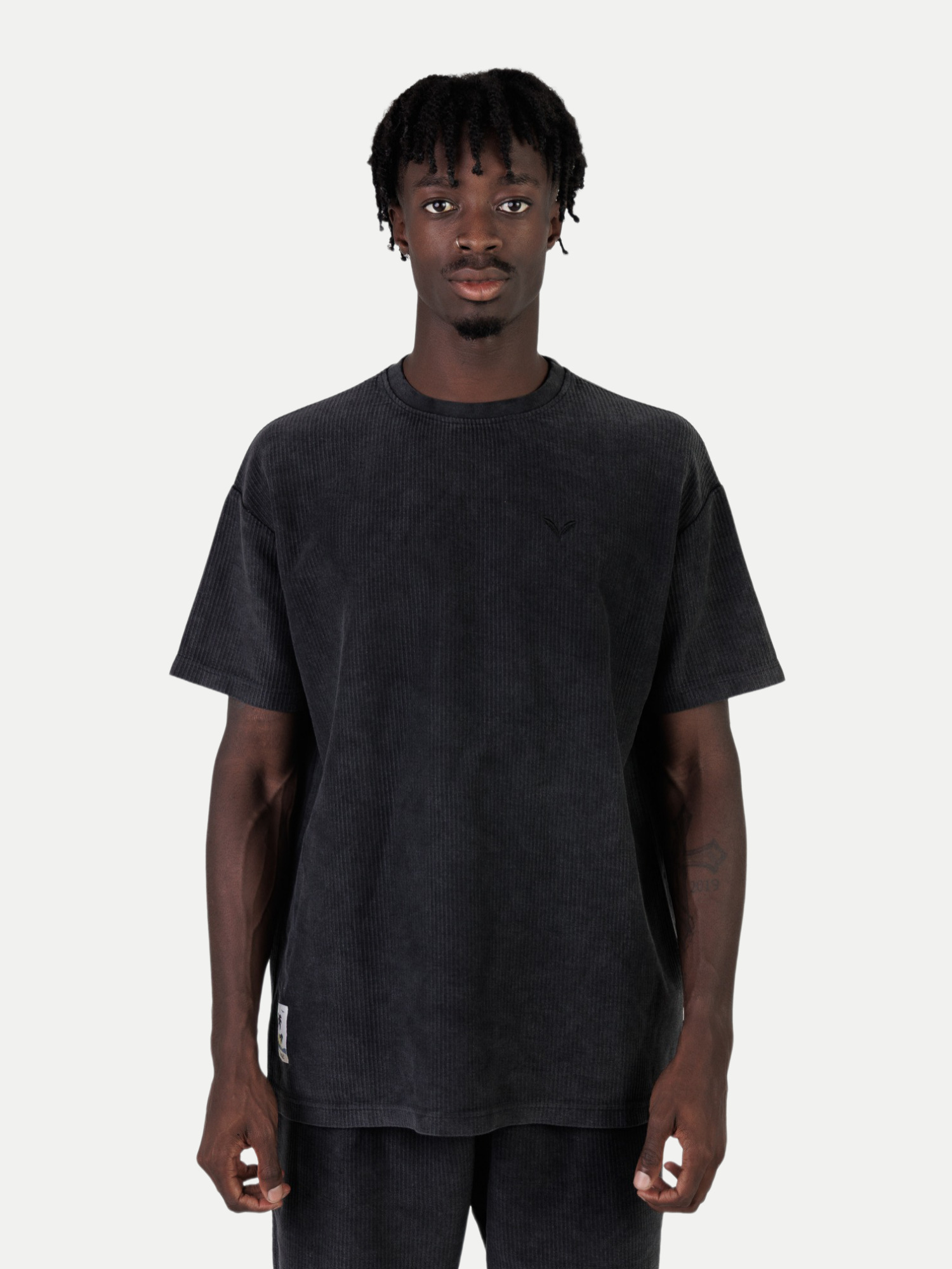 T-Shirt Stilles Cördchen Schwarz XL