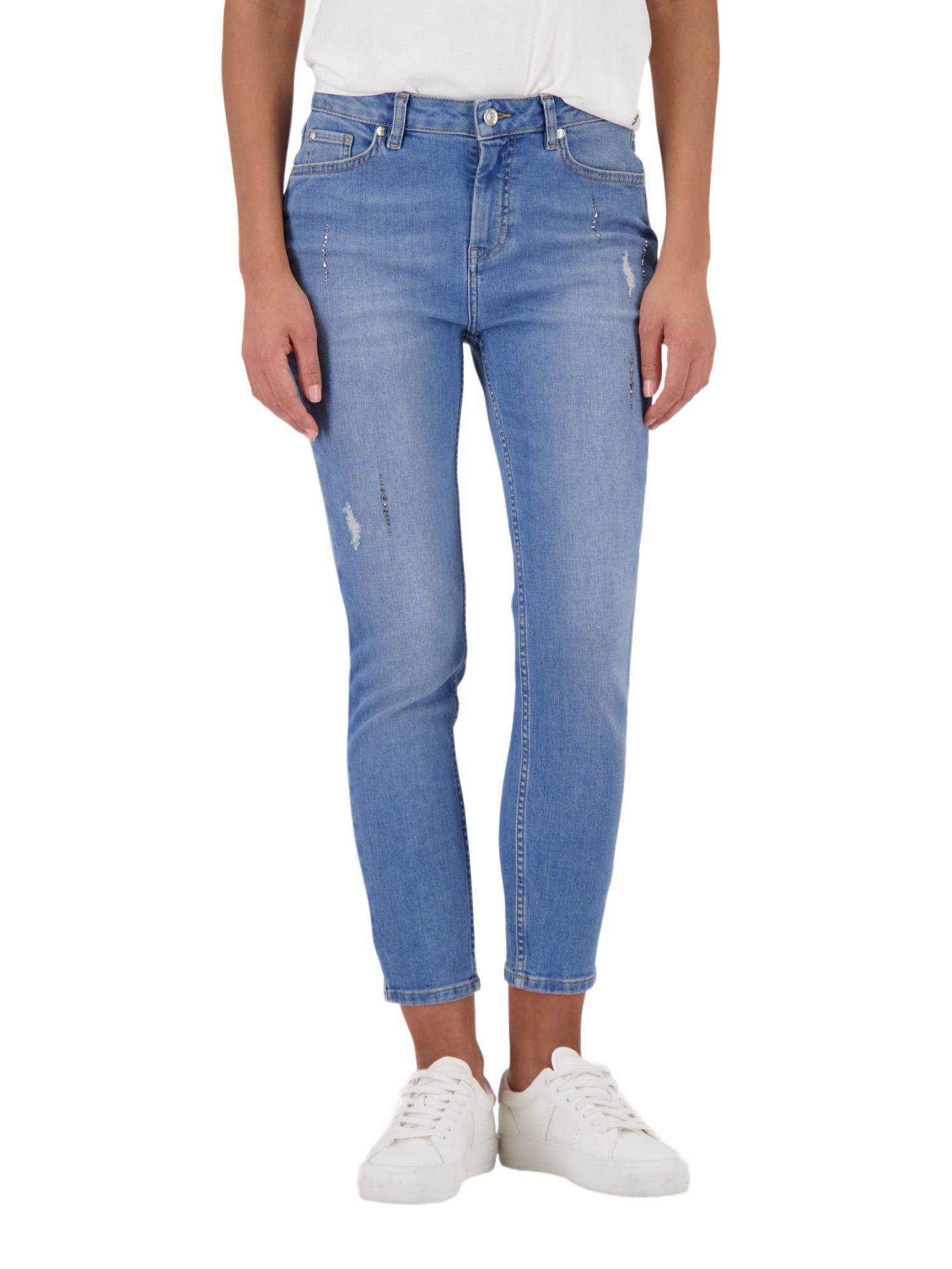 Jeans mit Strasssteinen Blau 36
