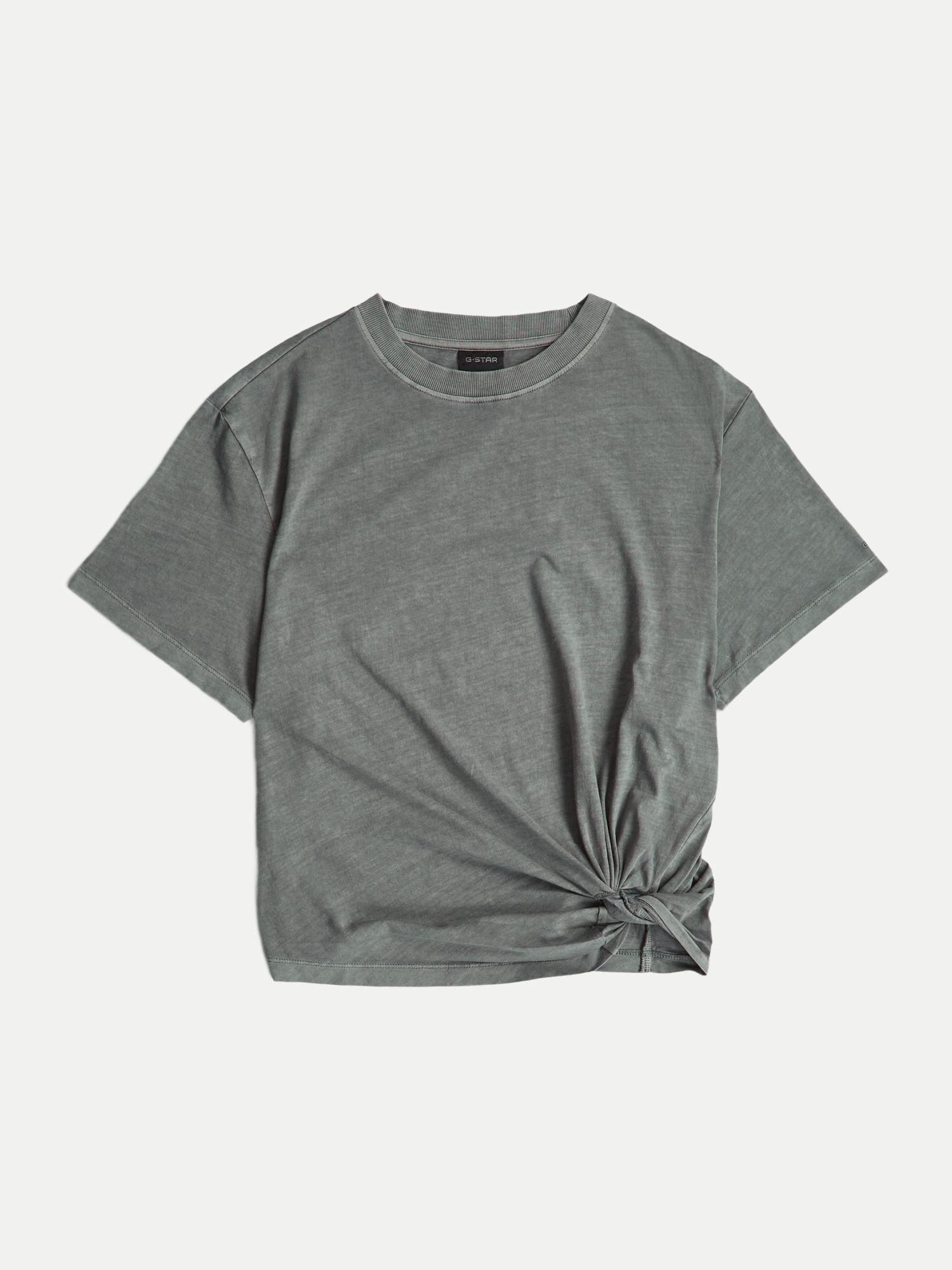 T-shirt mit Knotendetail Grau M