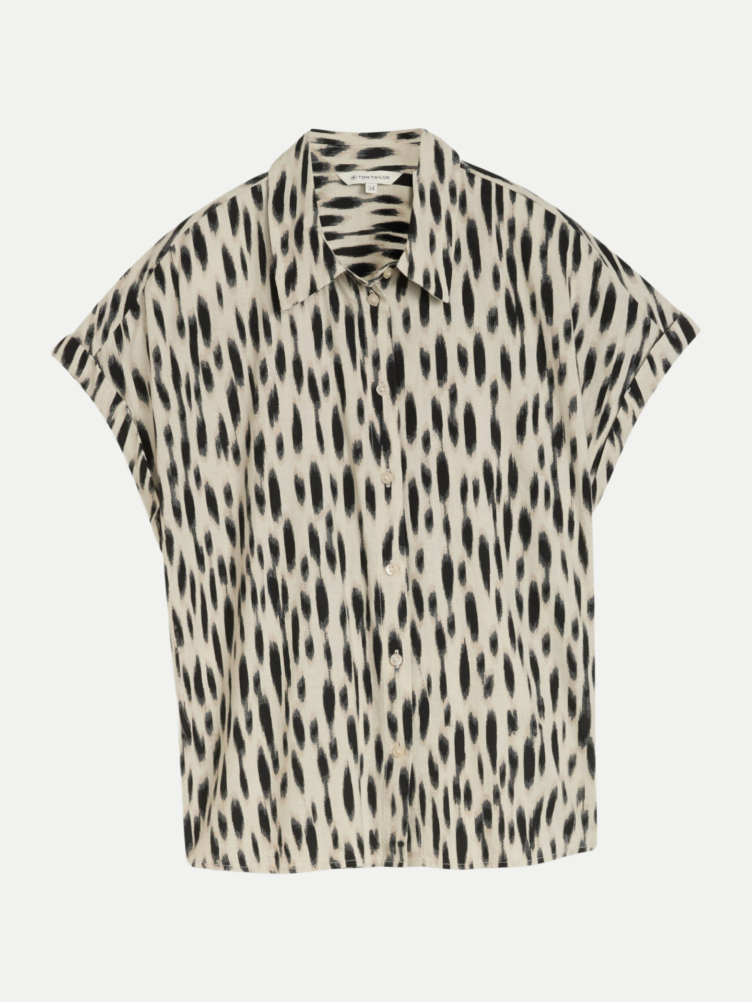 Bluse mit Relaxed-fit Beige 38