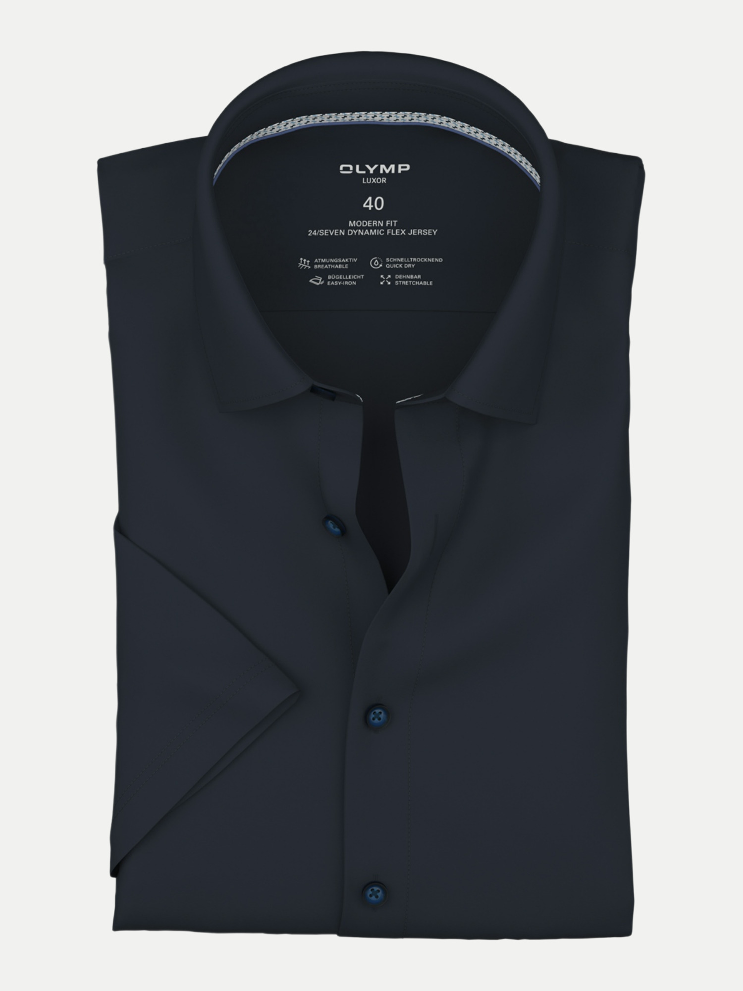 Olymp 135212-Hemden Schwarz 39